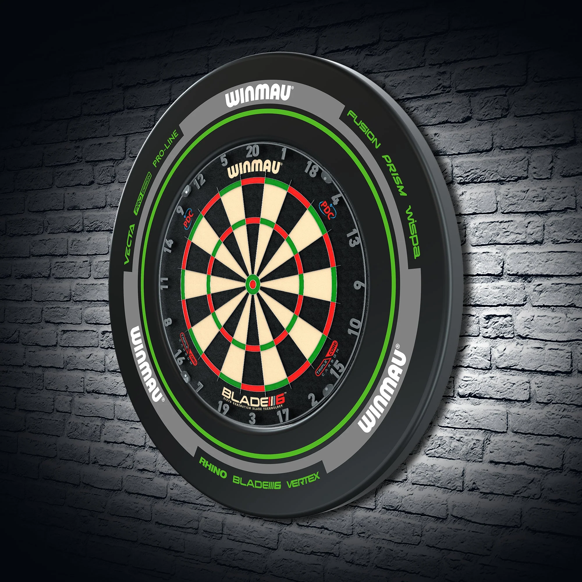 Advance Black and Green Dartboard Surround - Image 3