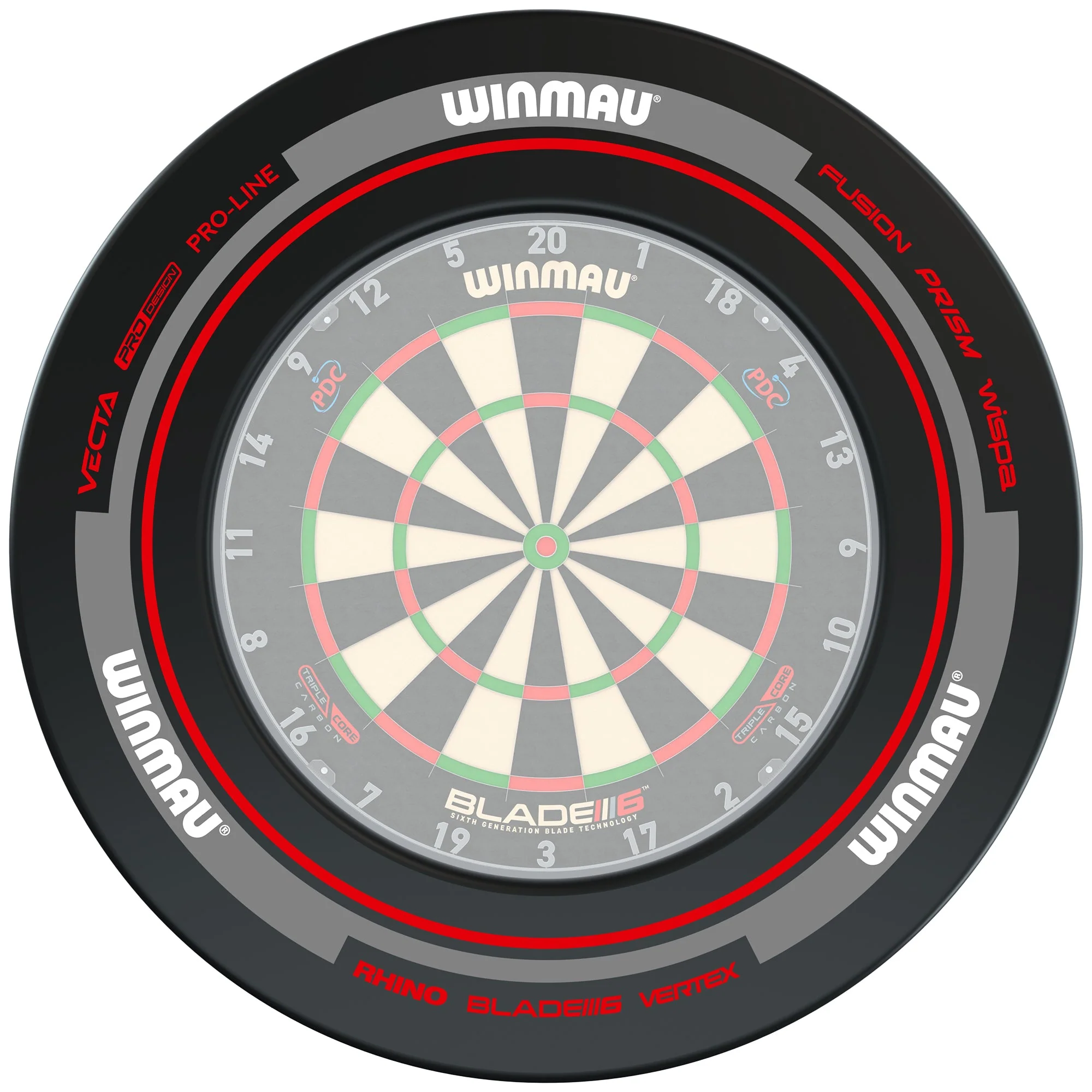 Advance Black and Red Dartboard Surround - Image 2
