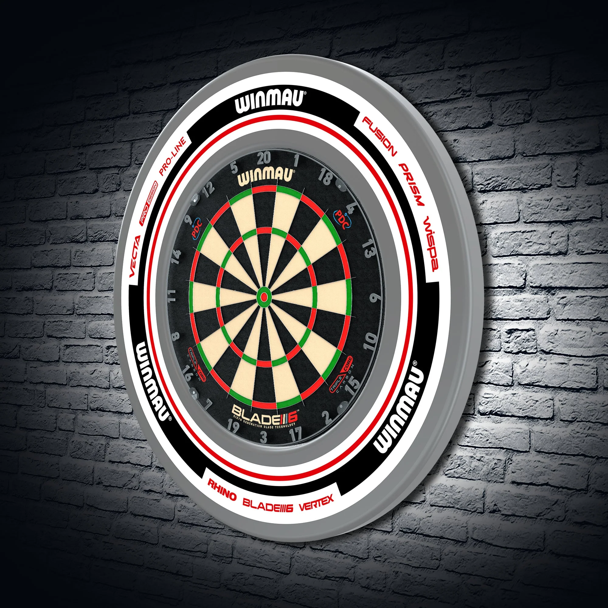 Advance White and Red Dartboard Surround - Image 3