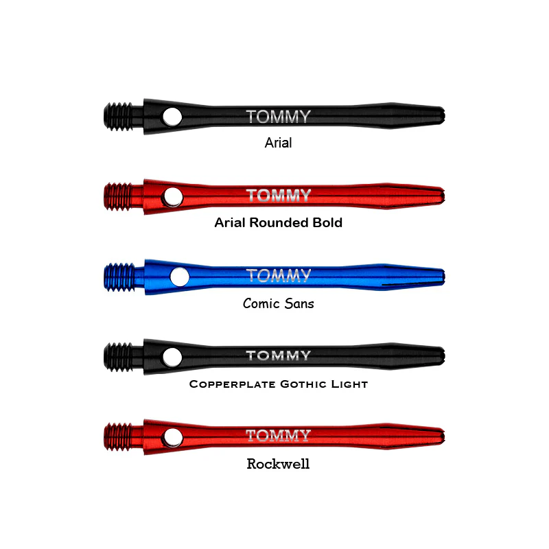 Personalised Shafts - Anodised Aluminium Medium - Image 2