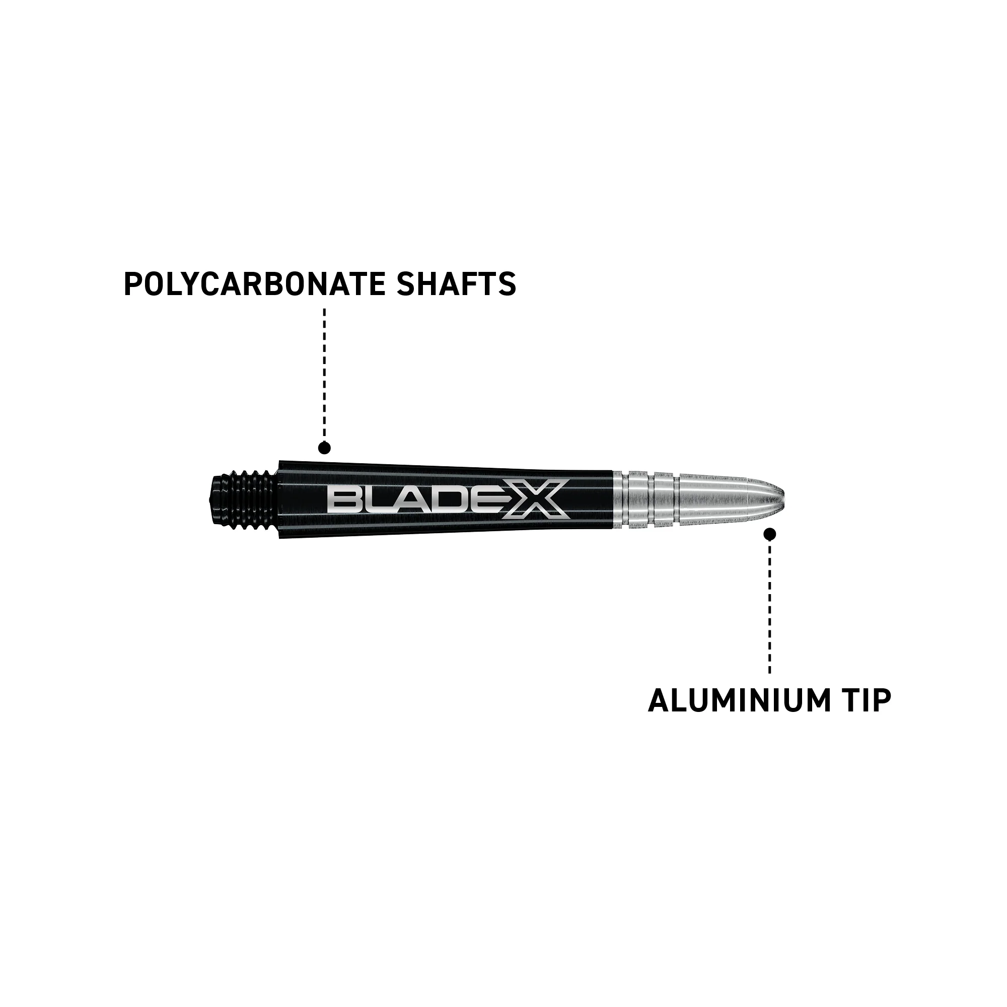 Blade X - Vecta Shafts - Black & Silver Medium - Image 3