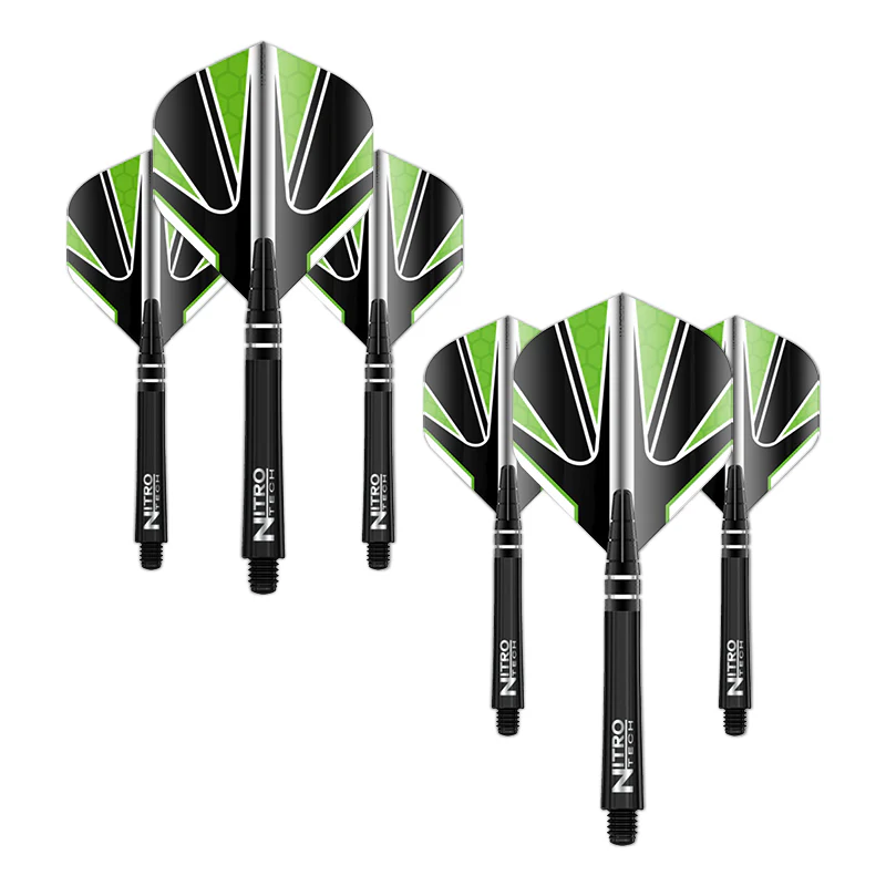 Flight & Shaft Combo - Nitrotech Black & Green - Image 2