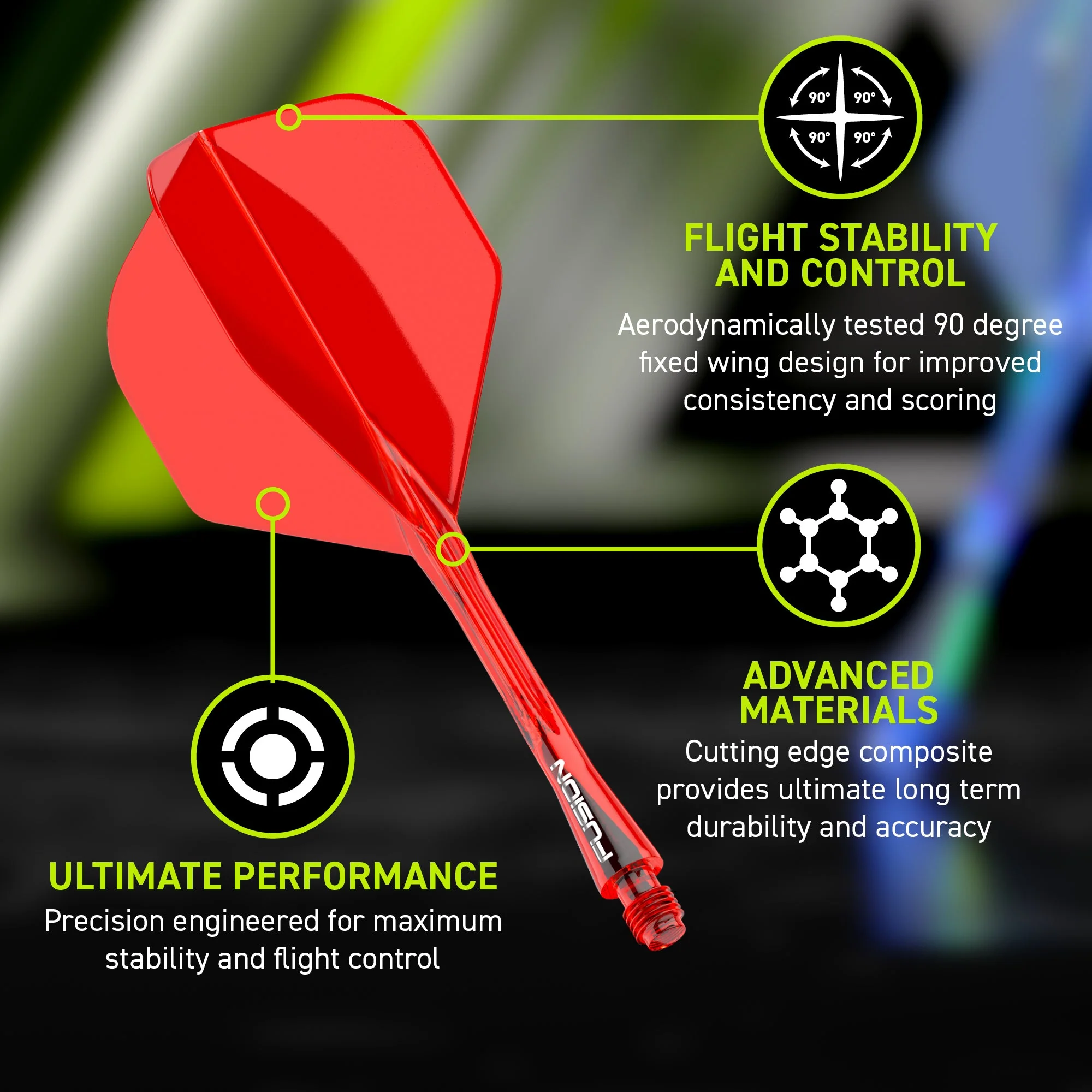 Fusion #2 Integrated Flight & Shaft Red - Image 18