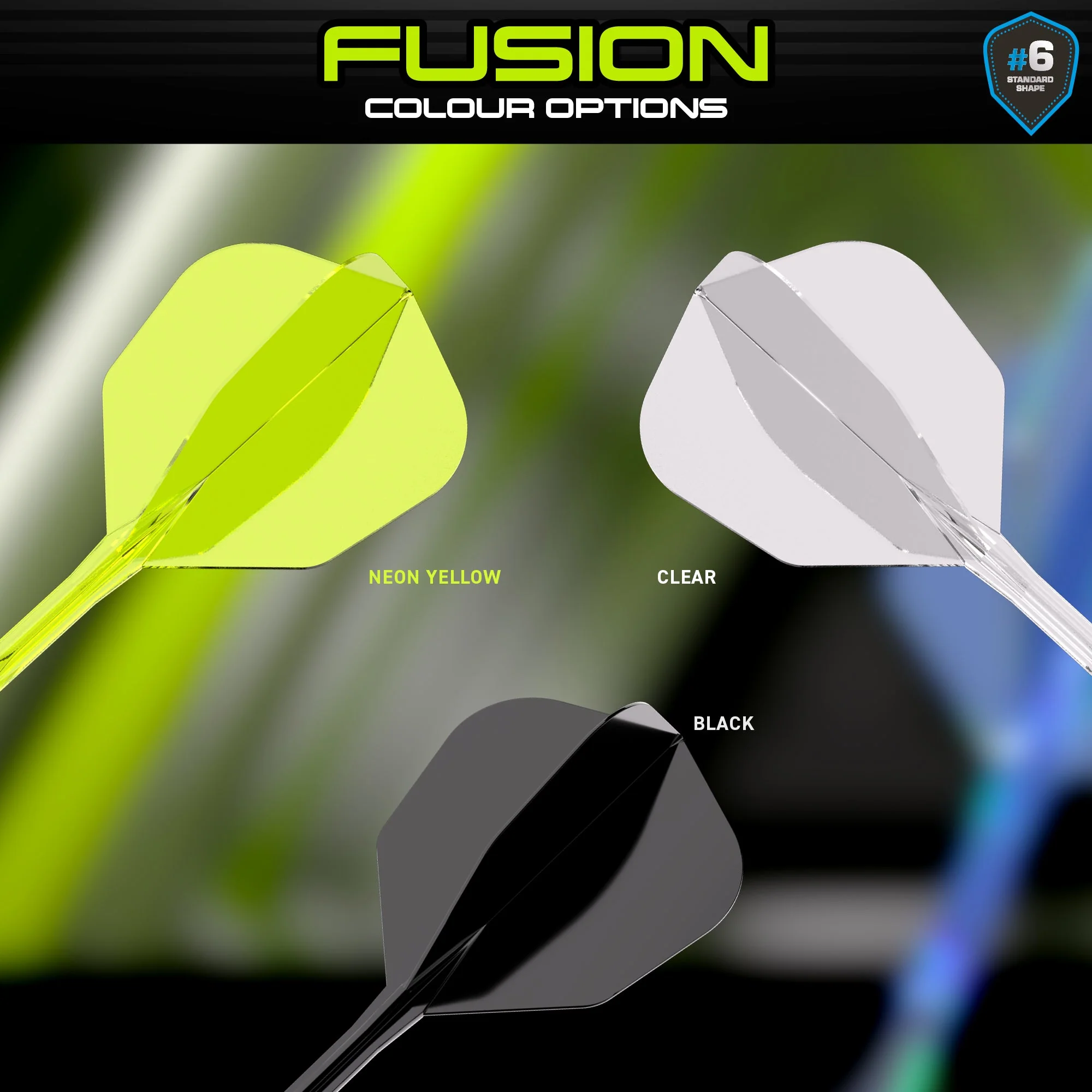 Fusion #6 Integrated Flight & Shaft Black - Image 10