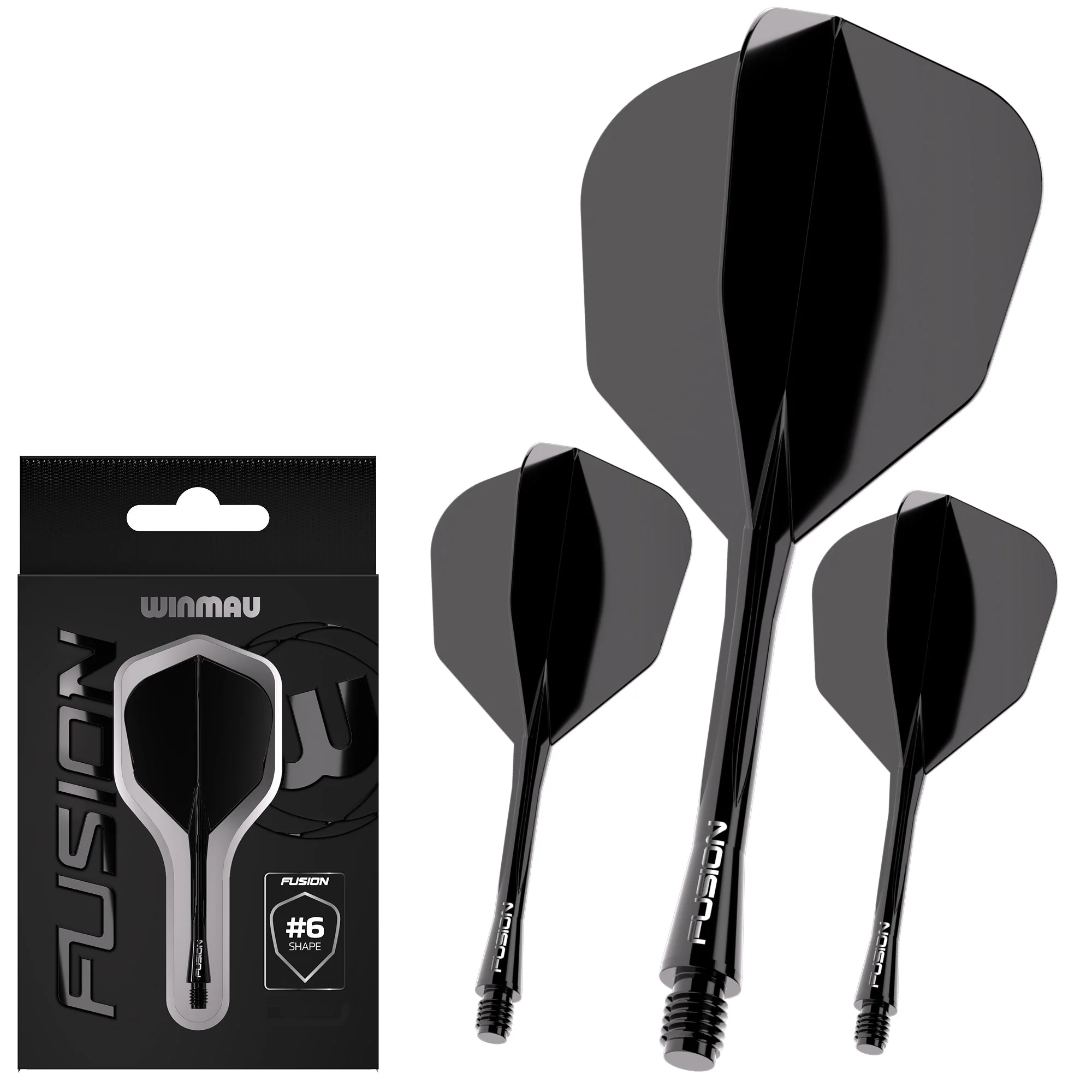 Fusion #6 Integrated Flight & Shaft Black - Image 4
