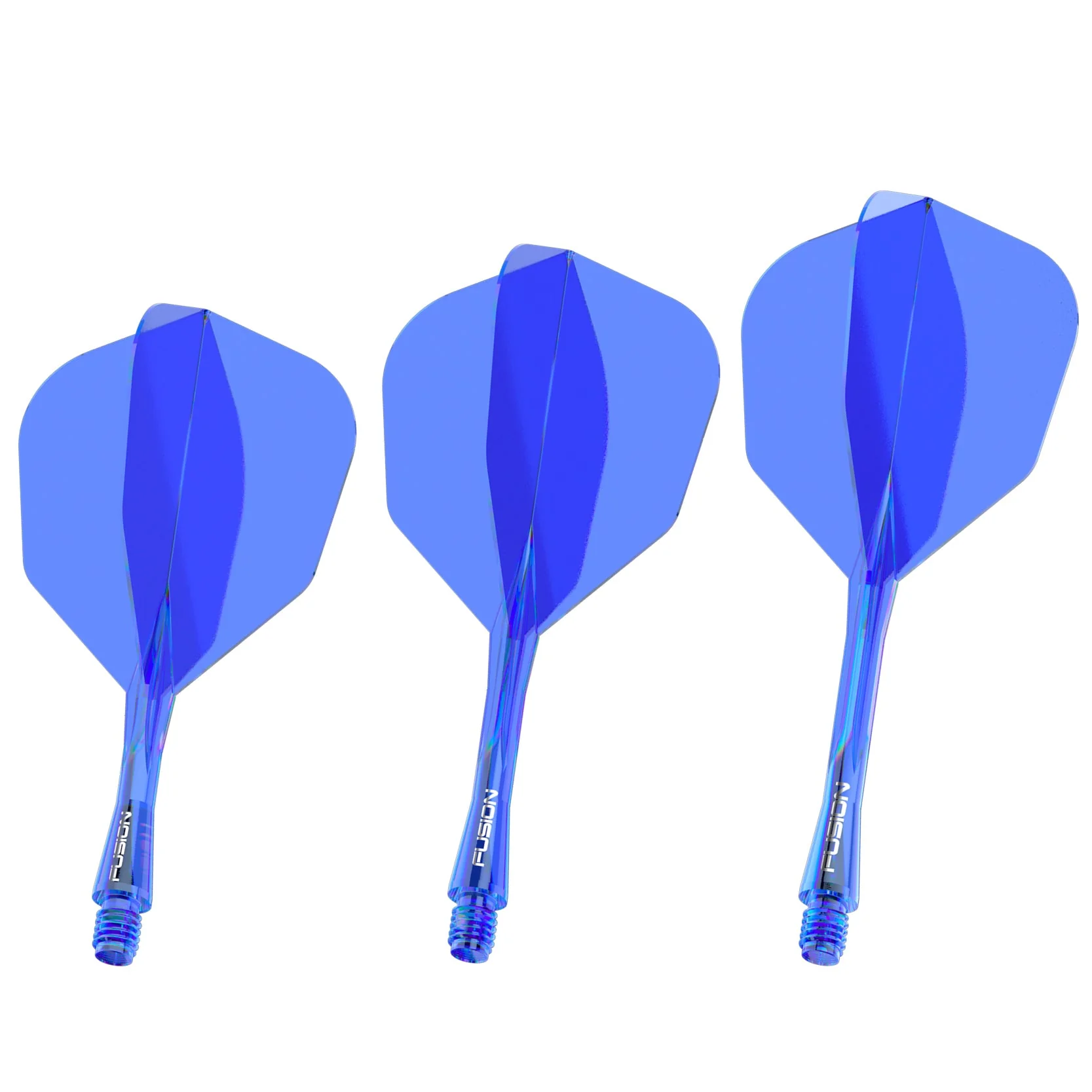 Fusion #6 Integrated Flight & Shaft Blue (Translucent) - Image 2
