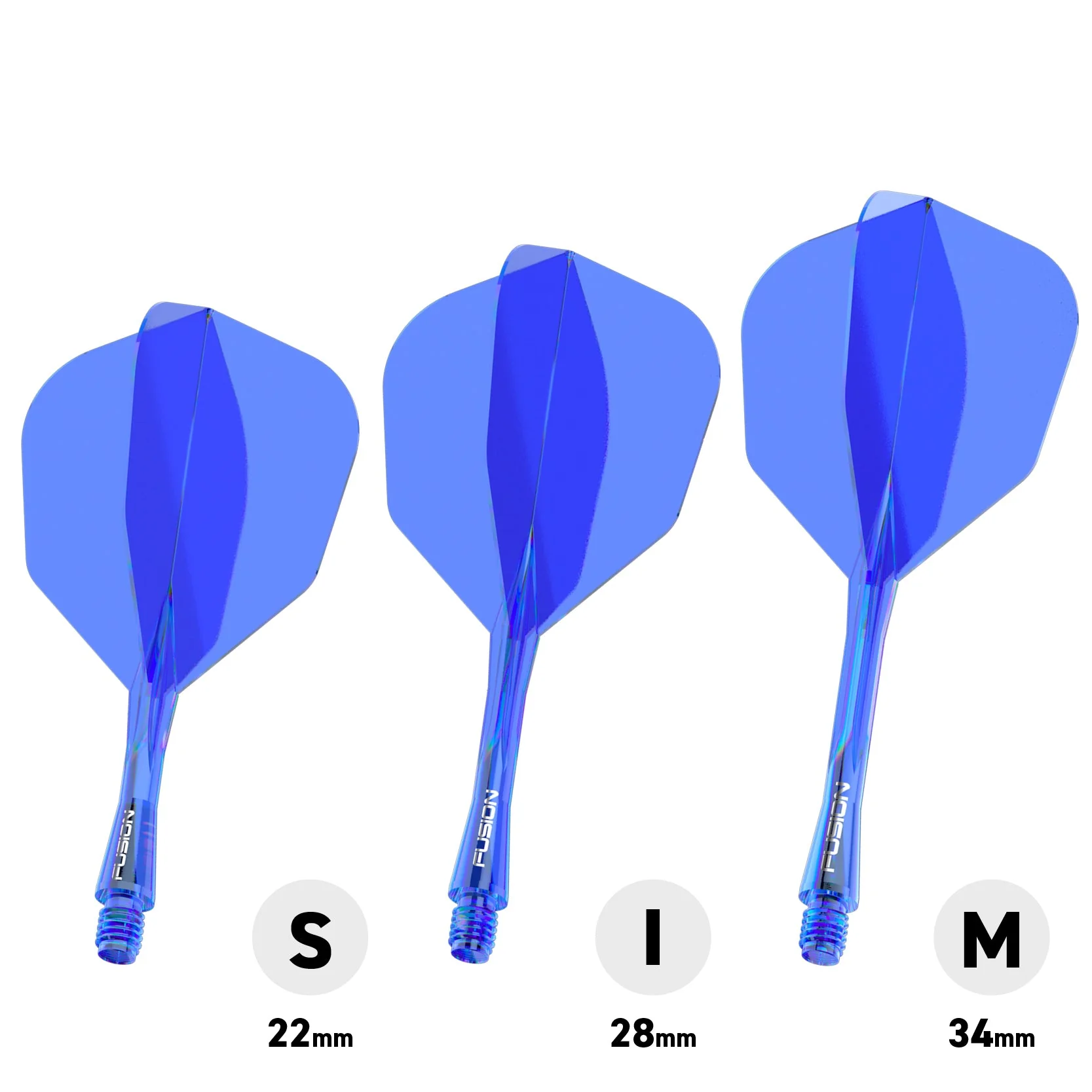 Fusion #6 Integrated Flight & Shaft Blue (Translucent) - Image 3