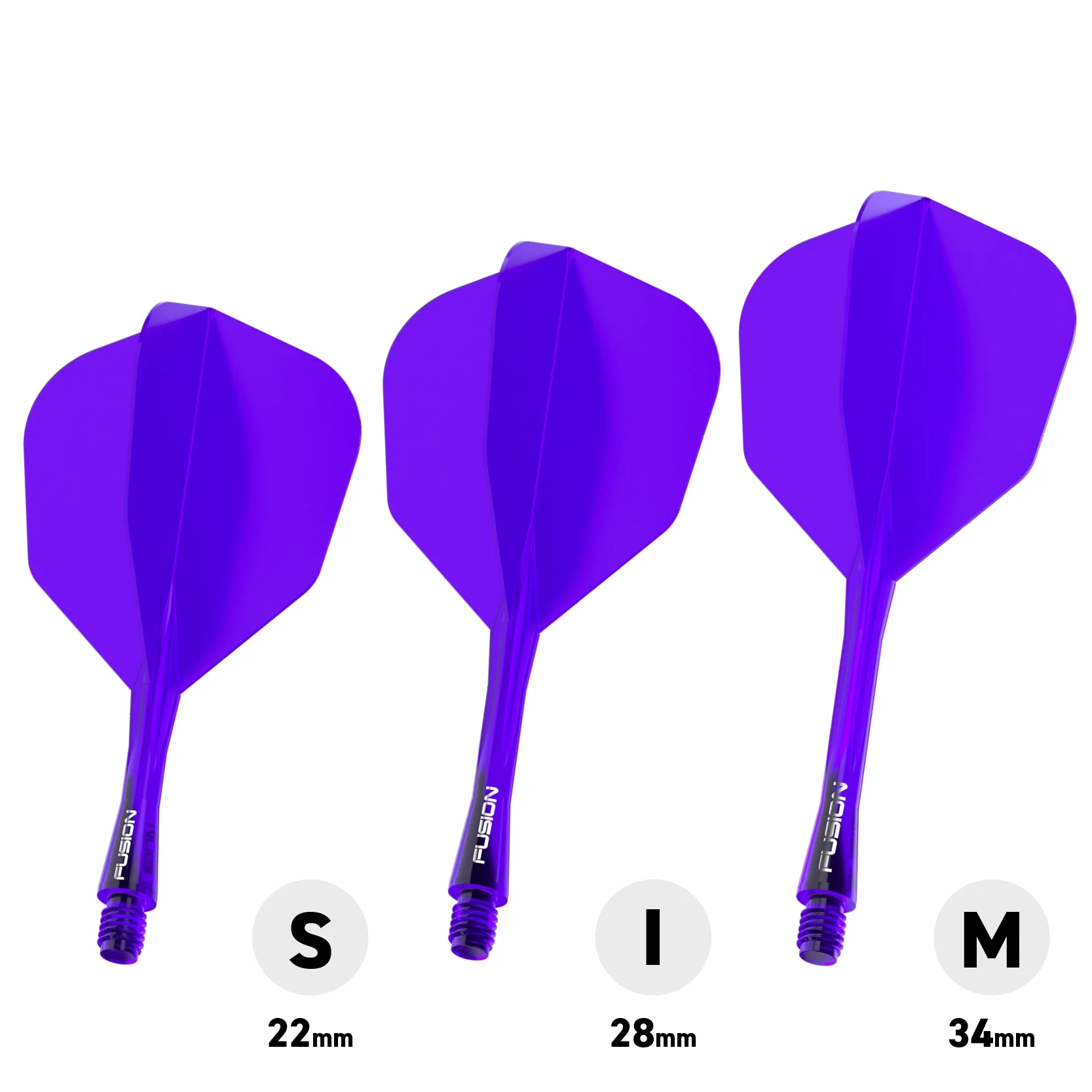Fusion #6 Integrated Flight & Shaft Purple (Translucent) - Image 3