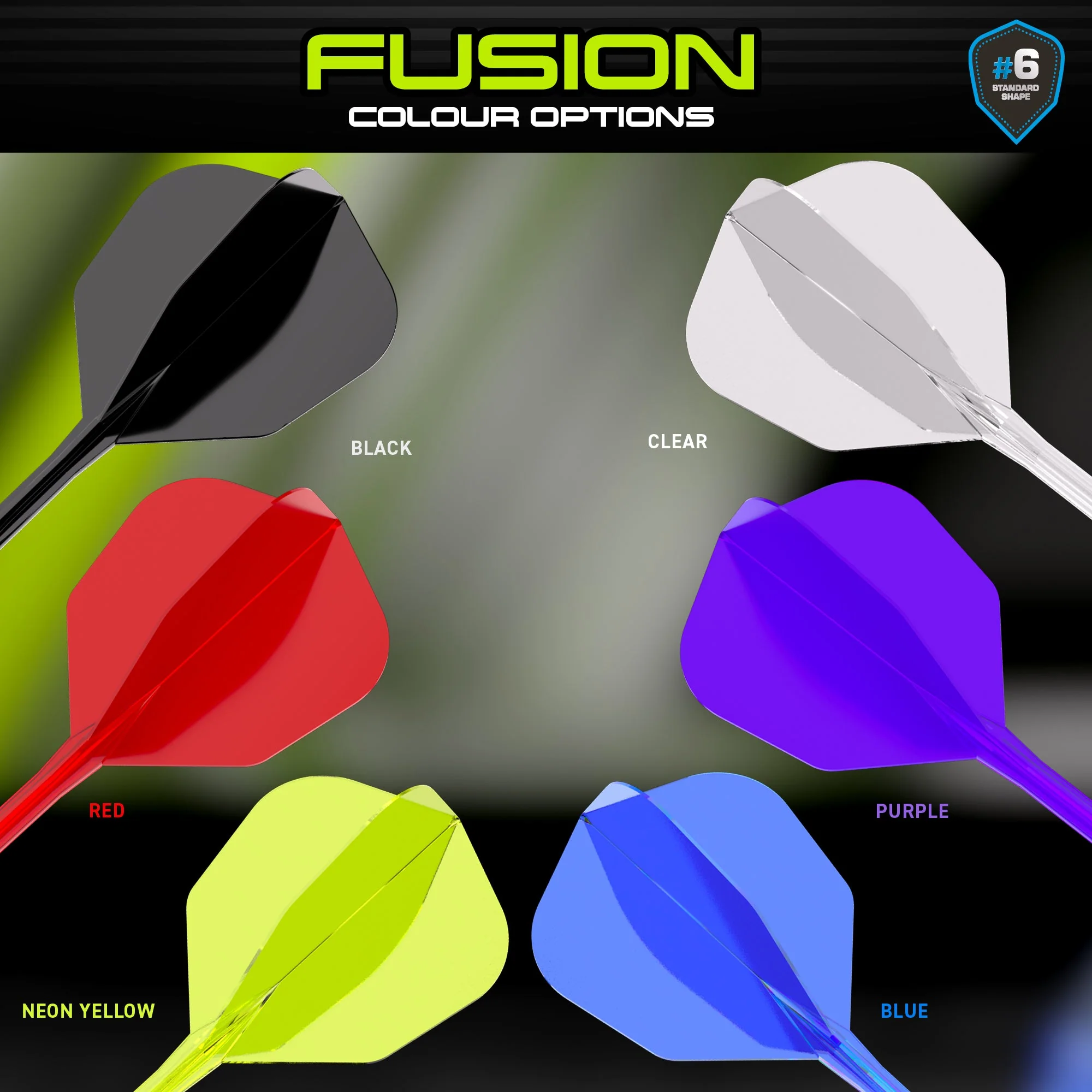 Fusion #6 Integrated Flight & Shaft Purple (Translucent) - Image 6