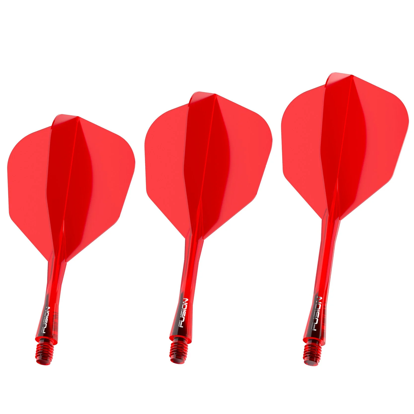 Fusion #6 Integrated Flight & Shaft Red (Translucent) - Image 2