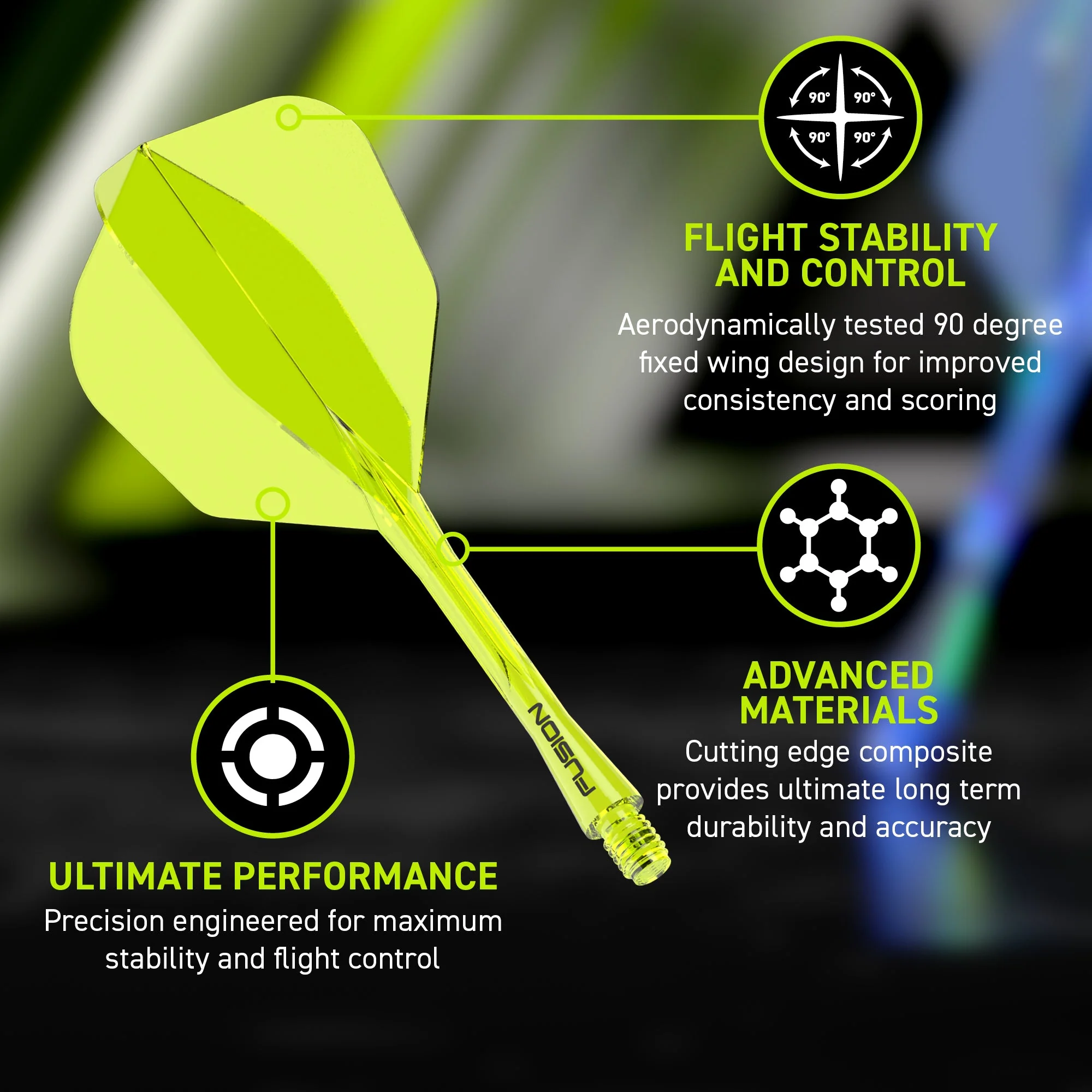 Fusion #6 Integrated Flight & Shaft Yellow - Image 11
