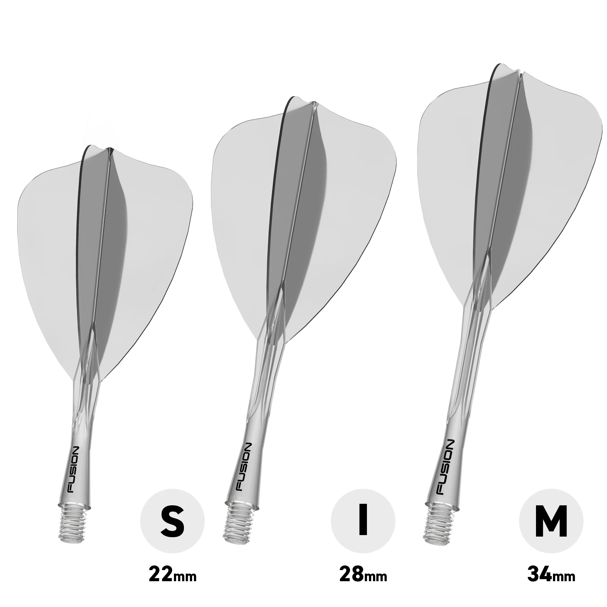 Fusion Arrow Integrated Flight & Shaft Transparent Clear Short - Image 3