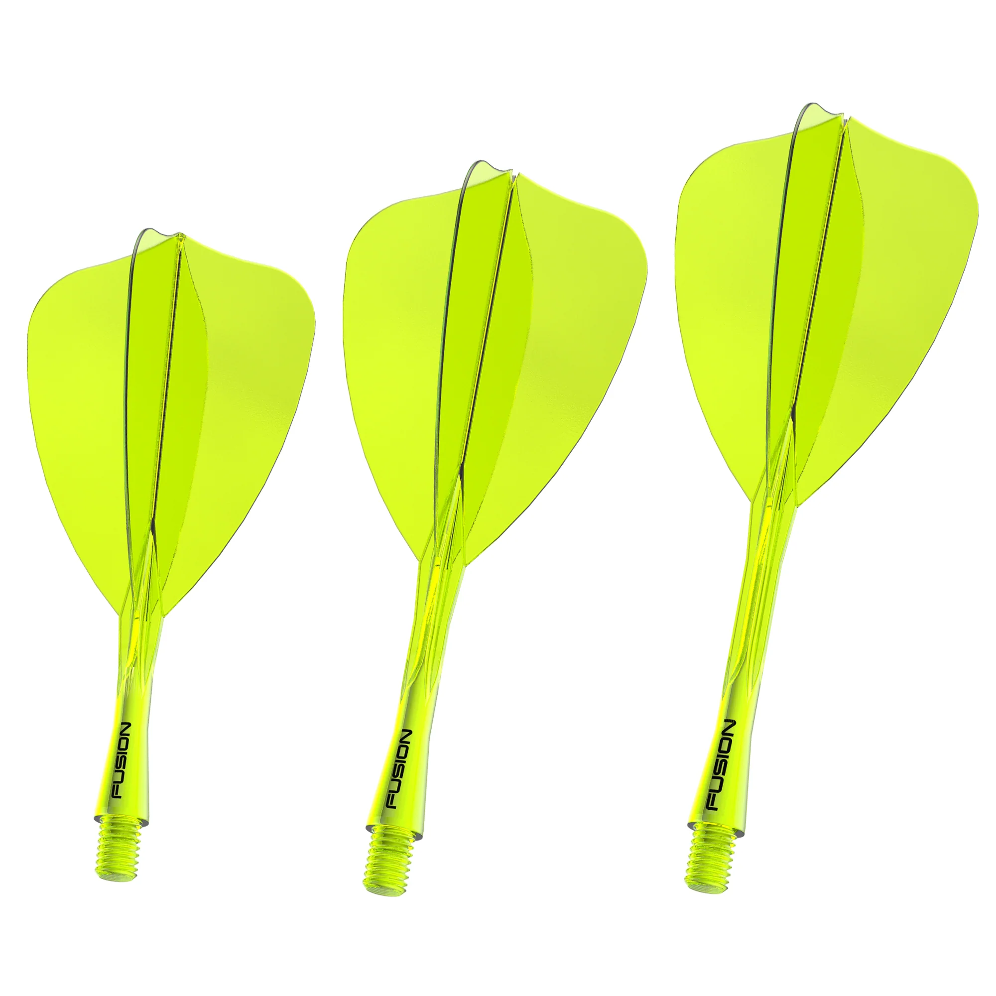Fusion Arrow Integrated Flight & Shaft Transparent Yellow Short - Image 2