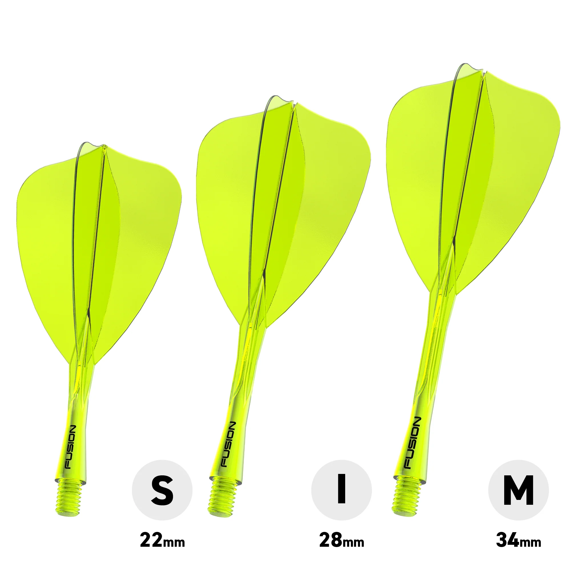 Fusion Arrow Integrated Flight & Shaft Transparent Yellow Short - Image 3