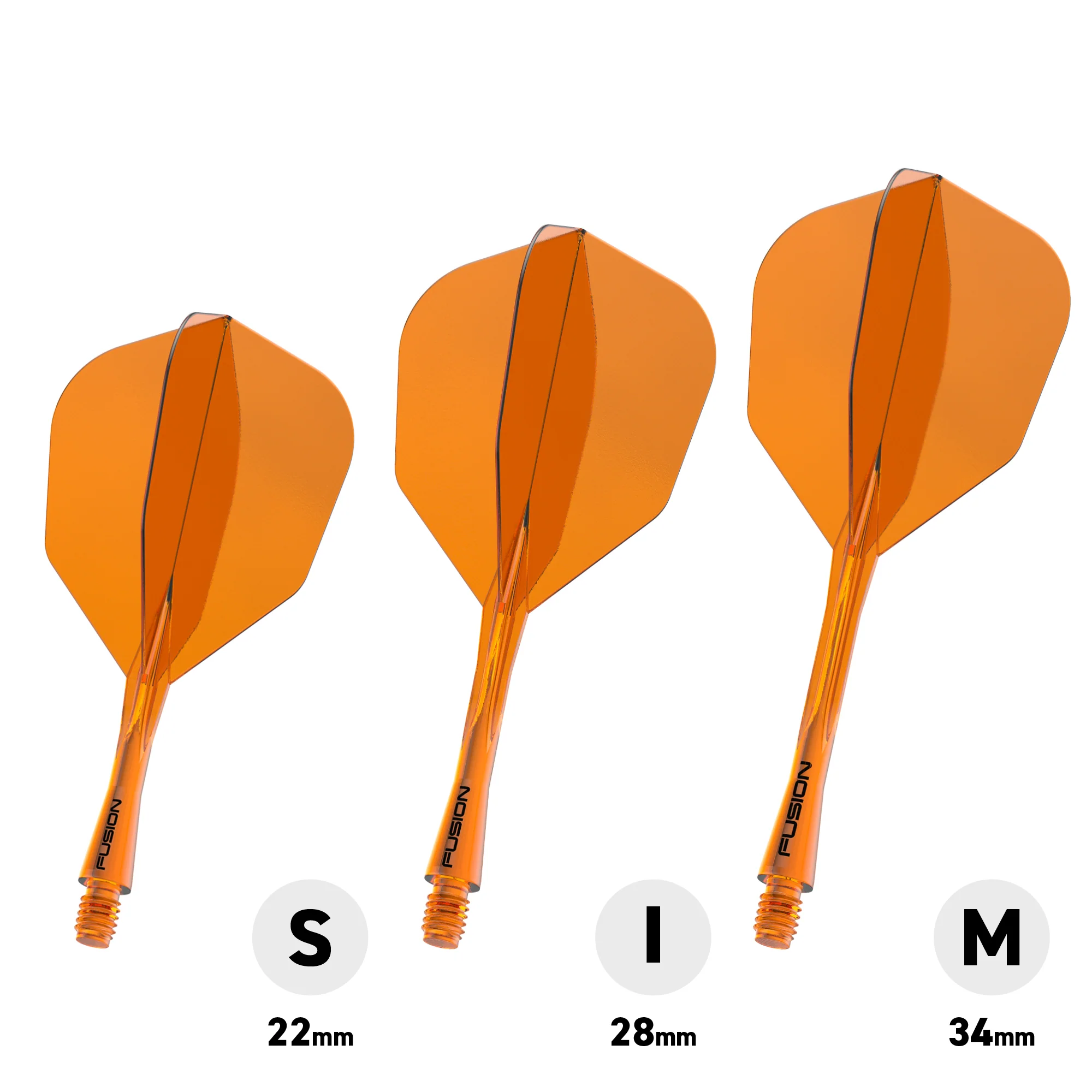 Fusion Integrated Flight & Shaft #6 Transparent Orange Short - Image 3