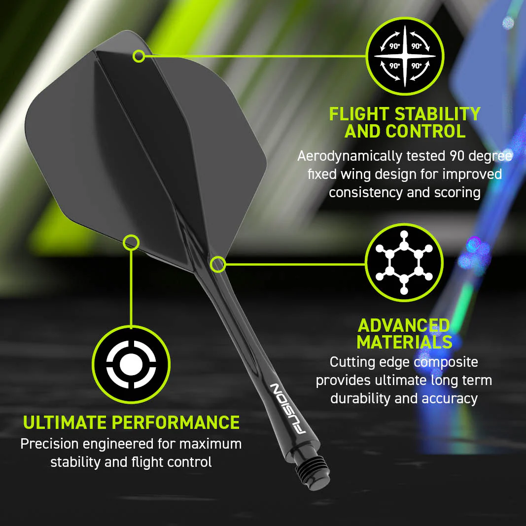 Fusion #2 Integrated Flight & Shaft - Black - Image 3