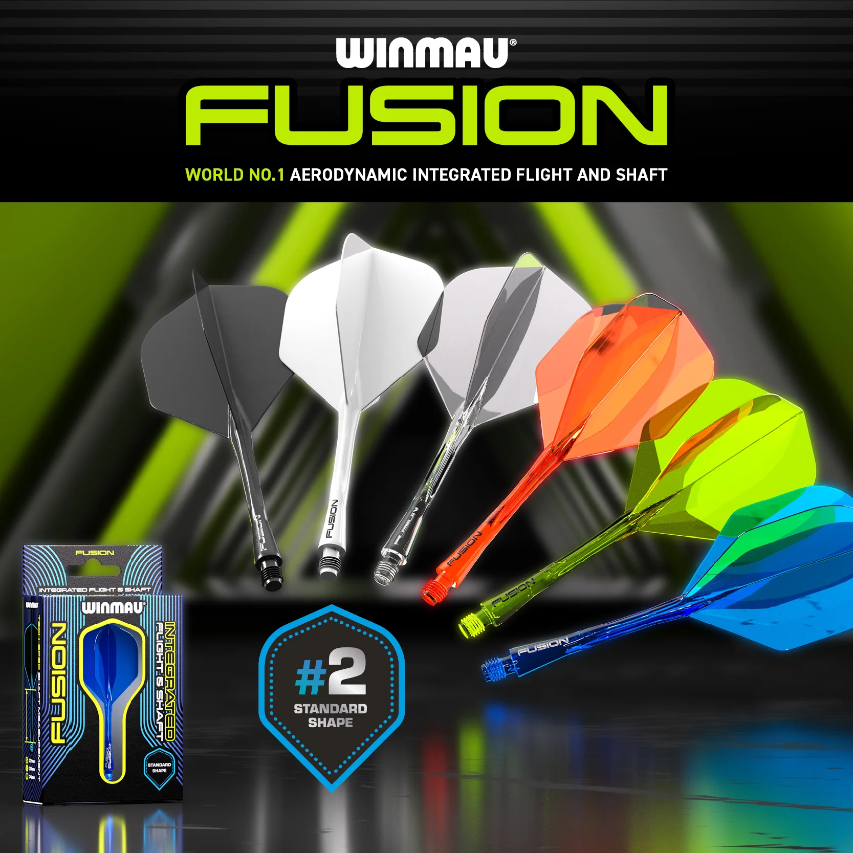 Fusion #2 Integrated Flight & Shaft - Black Tint - Image 4