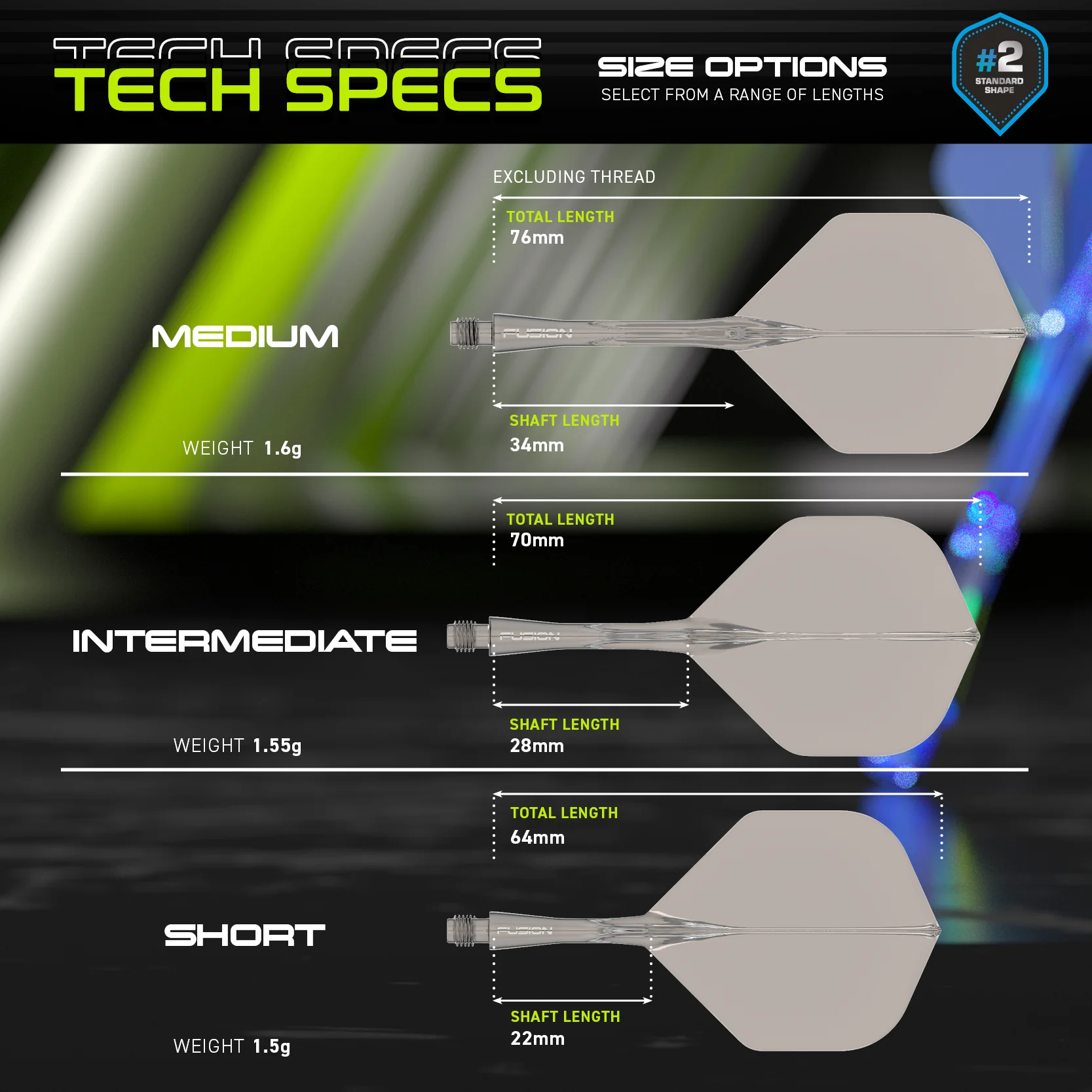 Fusion #2 Integrated Flight & Shaft - Black Tint - Image 5
