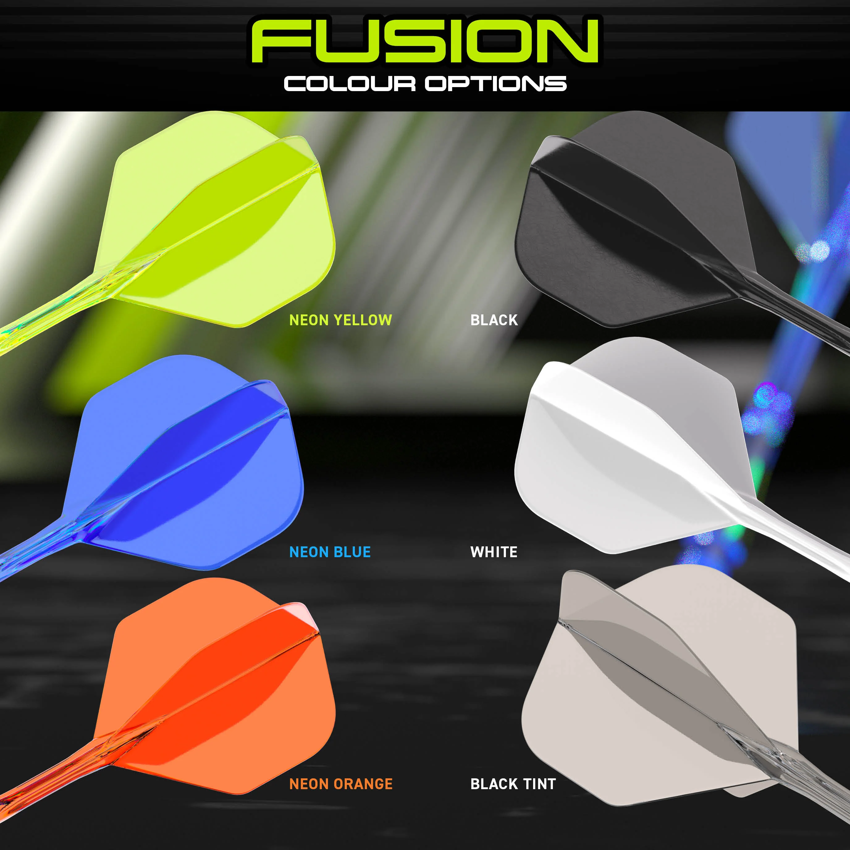 Fusion #2 Integrated Flight & Shaft - Neon Blue - Image 6