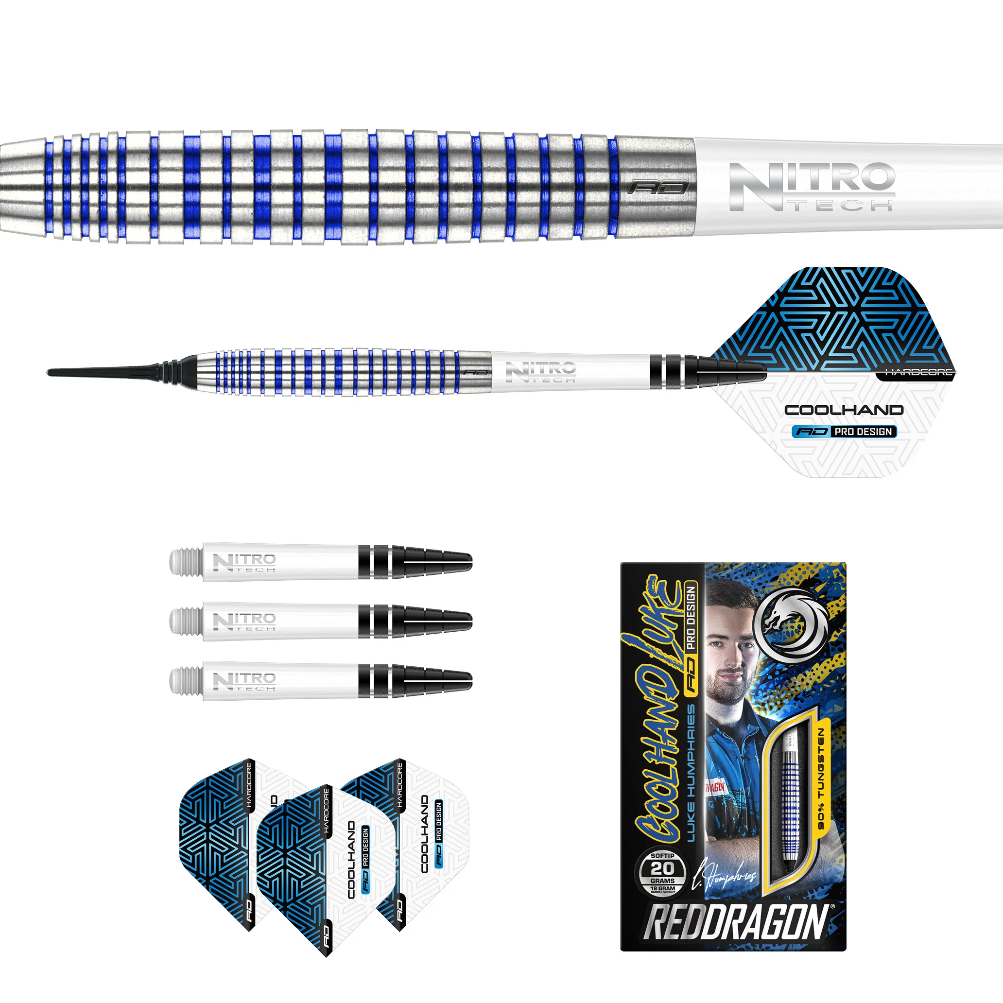 Luke Humphries TX3 Cool Blue S.E. Soft Tip - Image 5