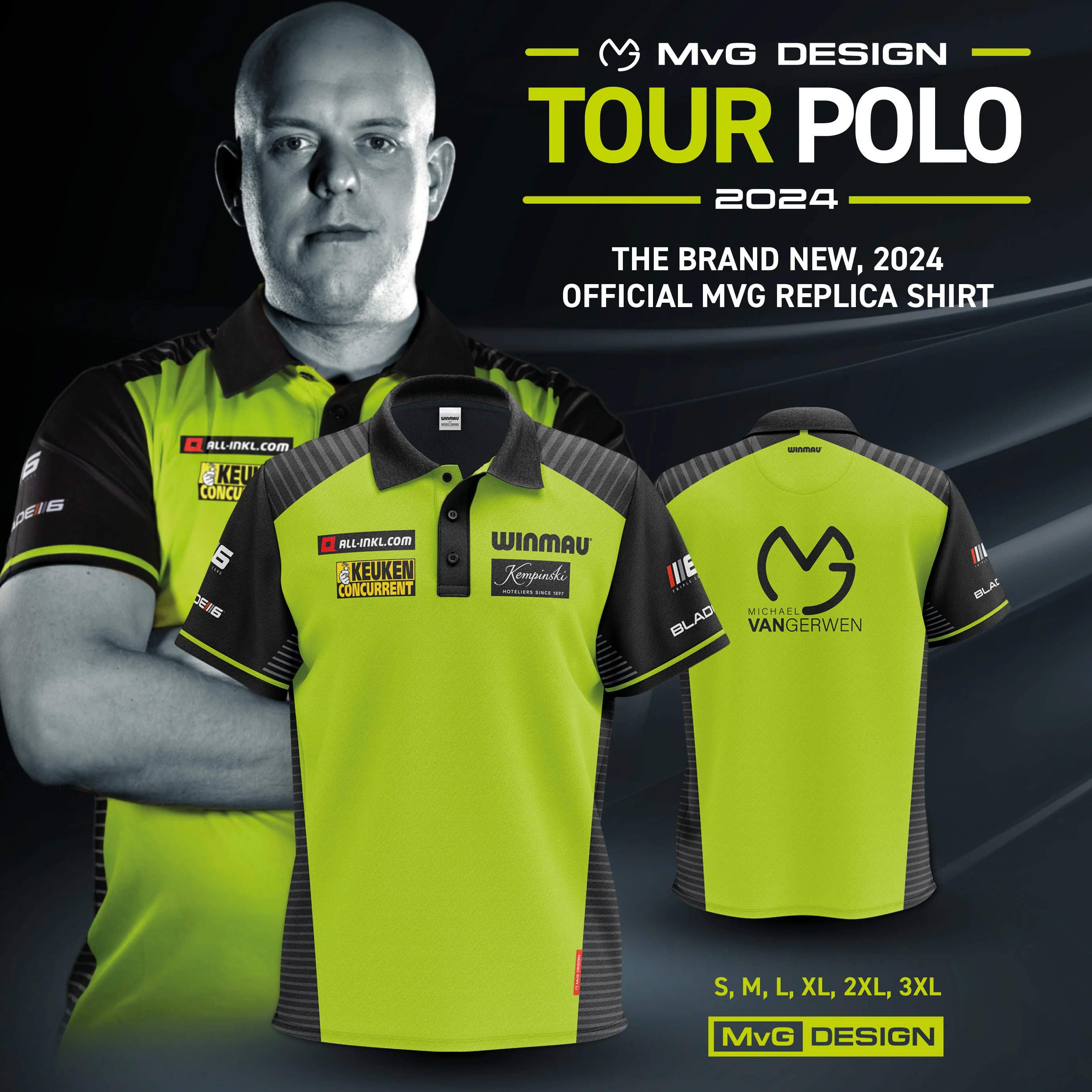 Michael van Gerwen Tour Polo 2024 - Image 4