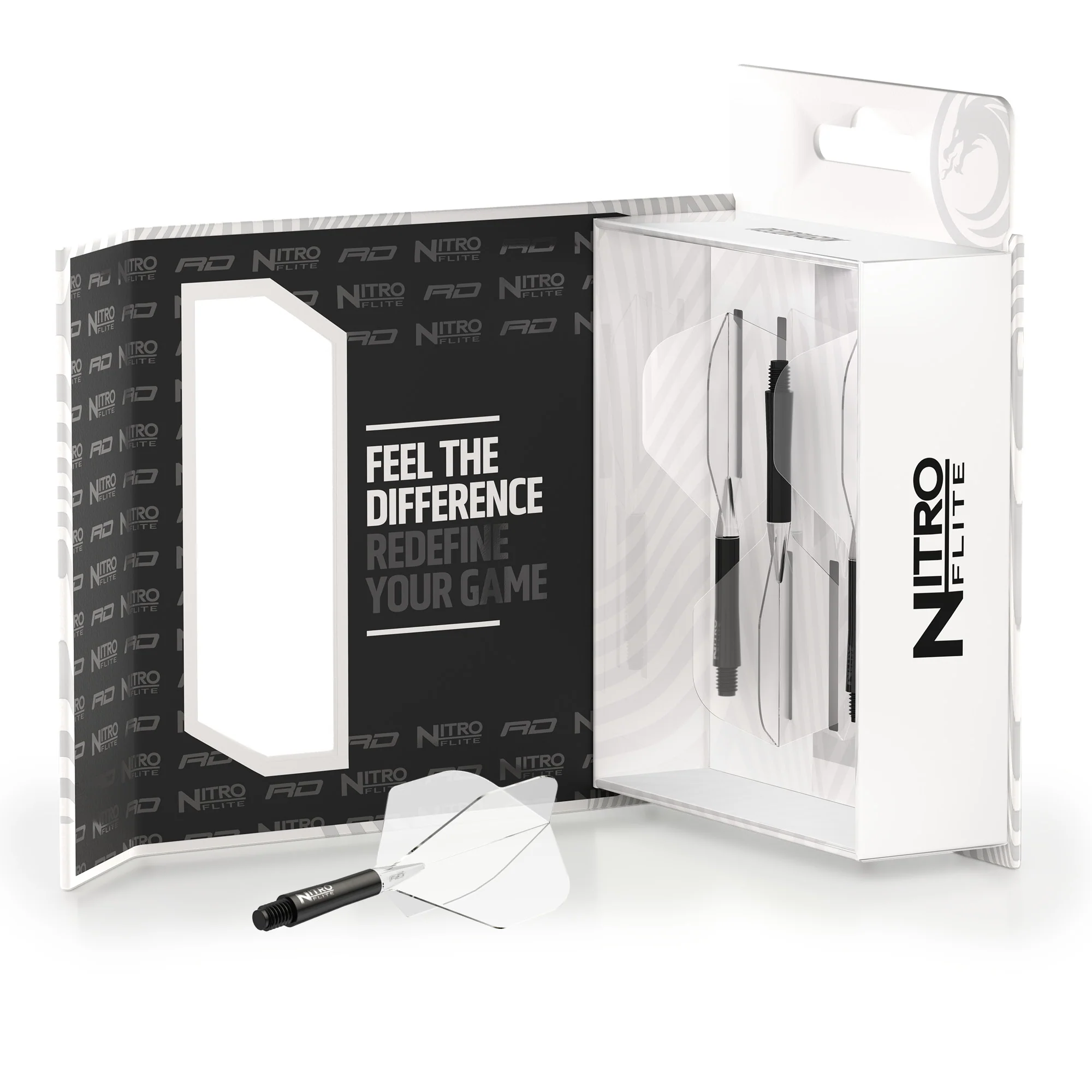 Nitro Flite - Integrated Flight and Shaft Black & Clear - Image 6
