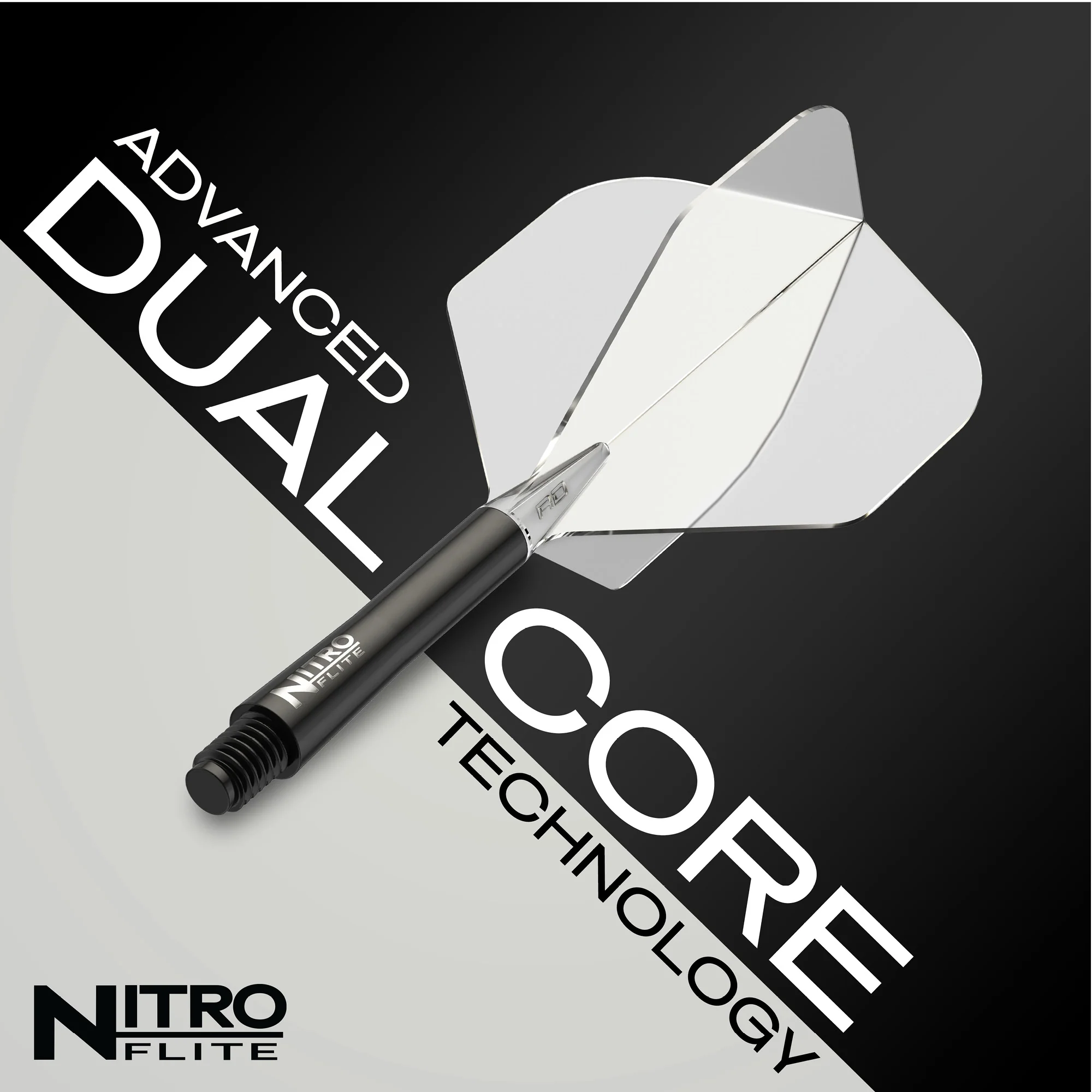 Nitro Flite - Integrated Flight and Shaft Black & Clear - Image 7