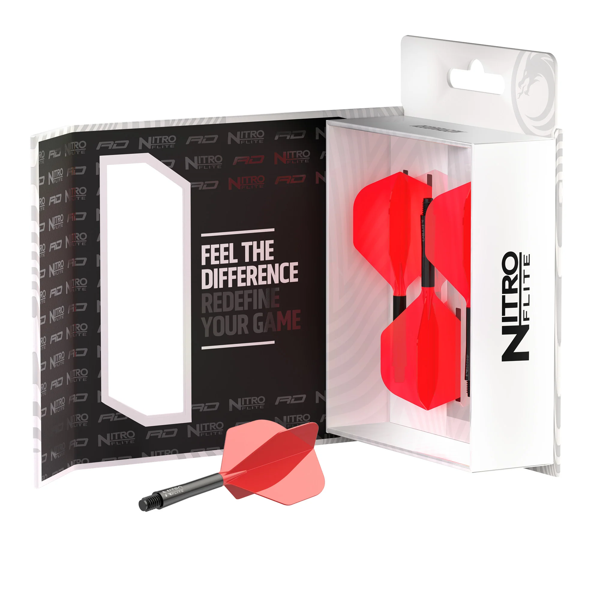 Nitro Flite - Integrated Flight and Shaft Black & Red - Image 5
