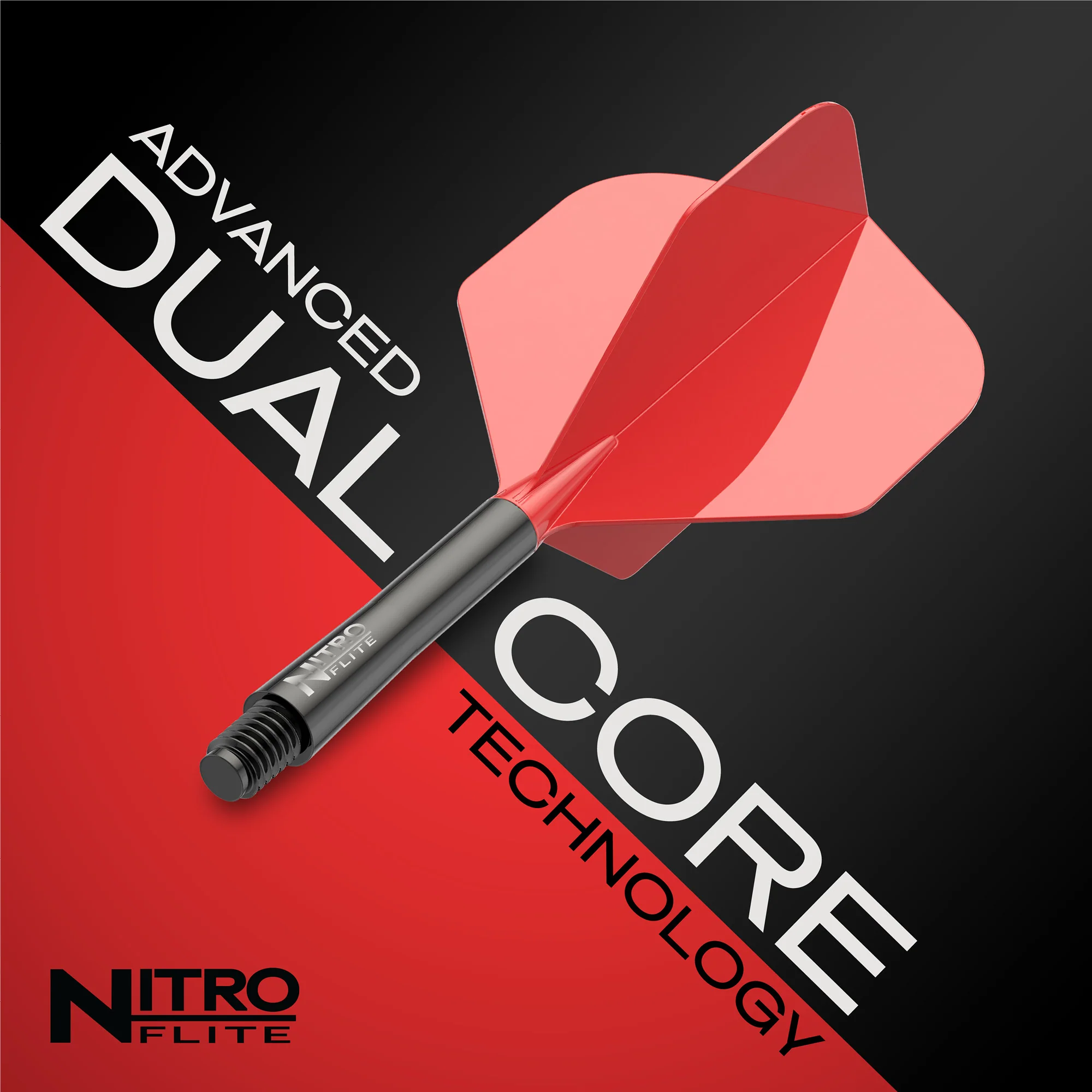 Nitro Flite - Integrated Flight and Shaft Black & Red - Image 6