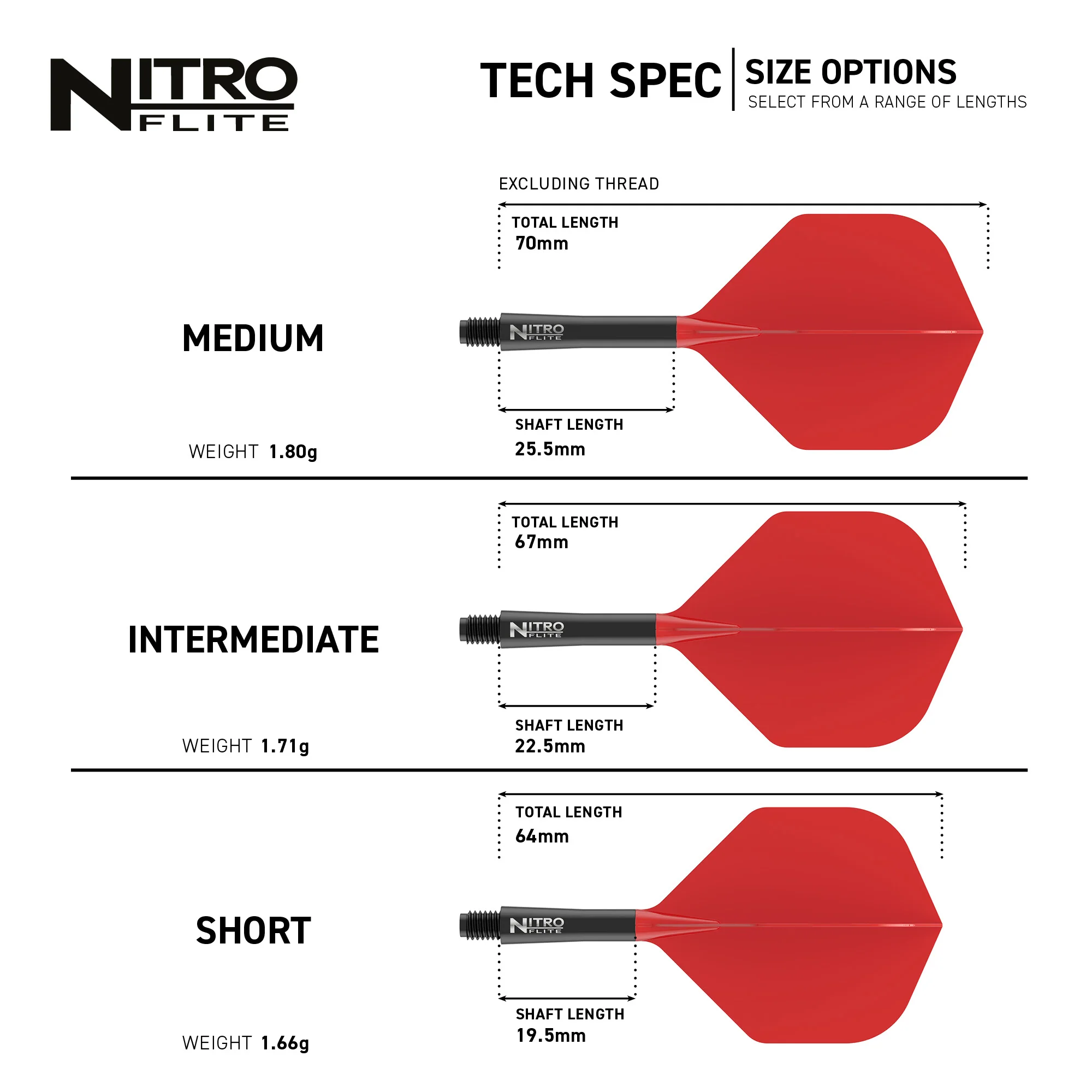 Nitro Flite - Integrated Flight and Shaft Black & Red - Image 7