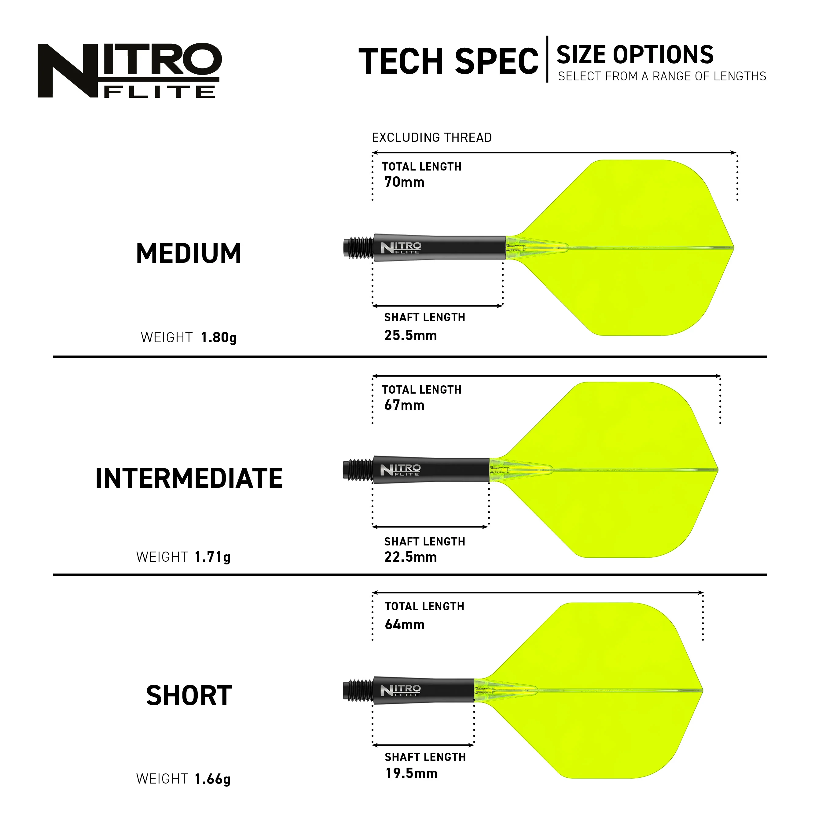 Nitro Flite - Integrated Flight and Shaft Black & Yellow - Image 2