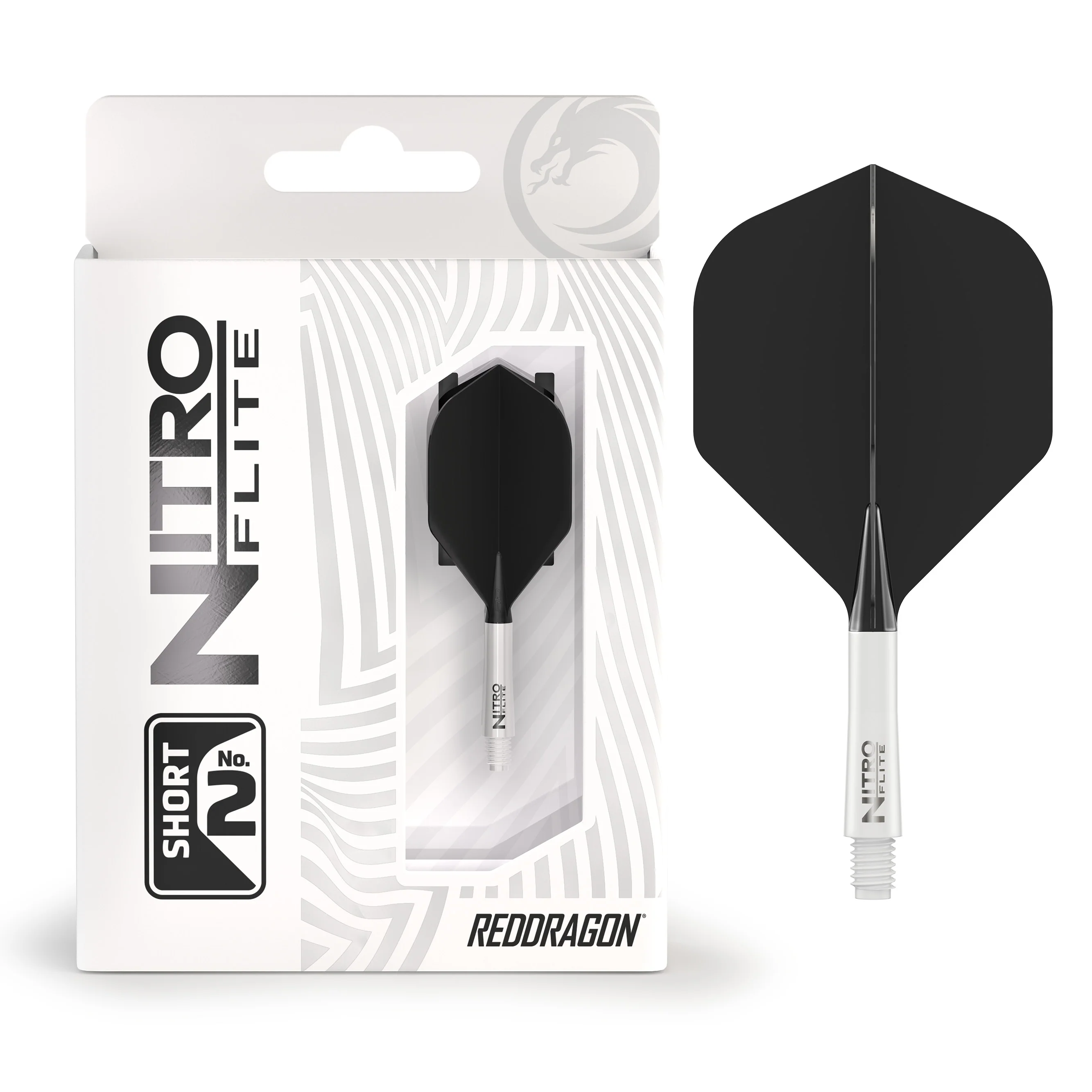 Nitro Flite - Integrated Flight and Shaft White & Black - Image 3