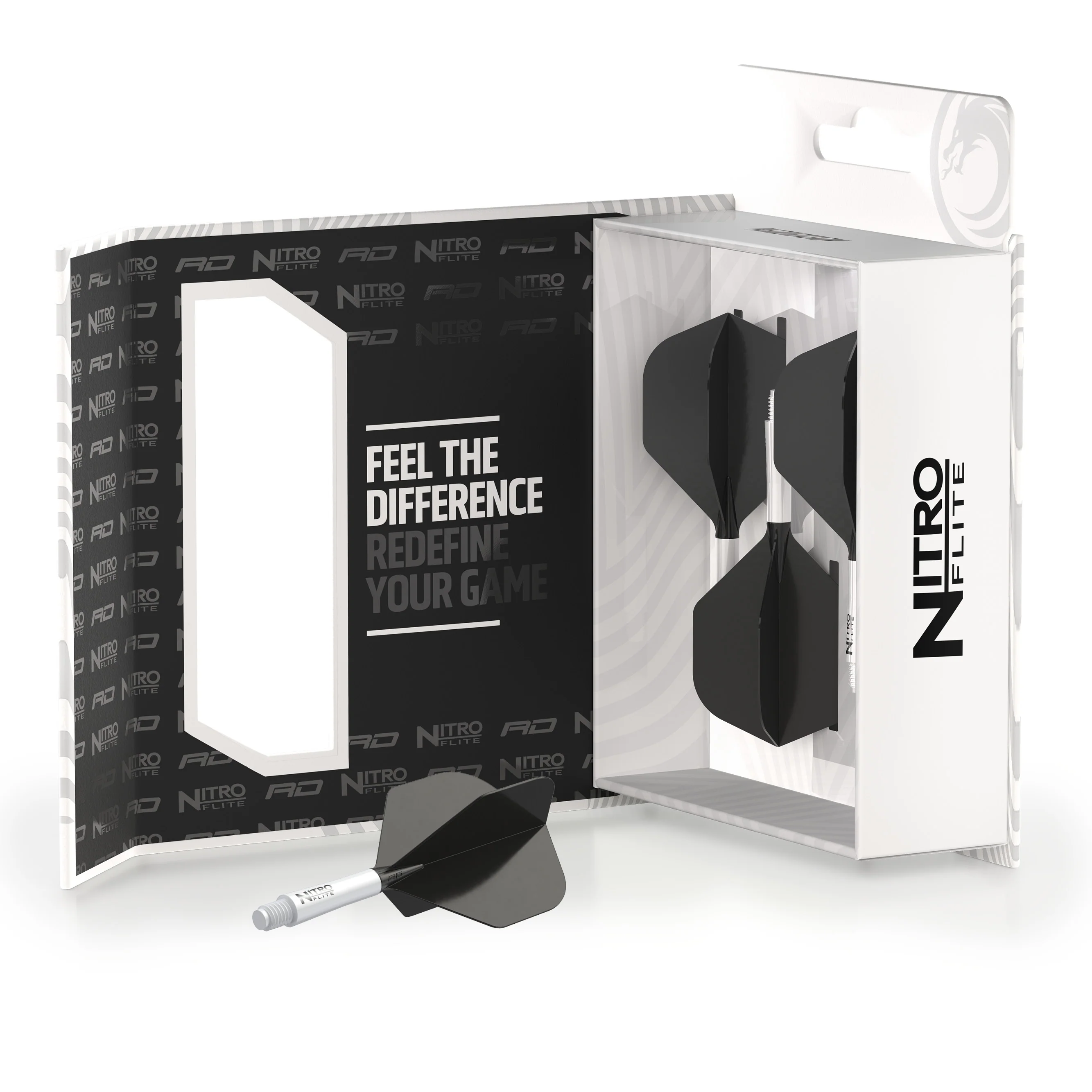 Nitro Flite - Integrated Flight and Shaft White & Black - Image 5