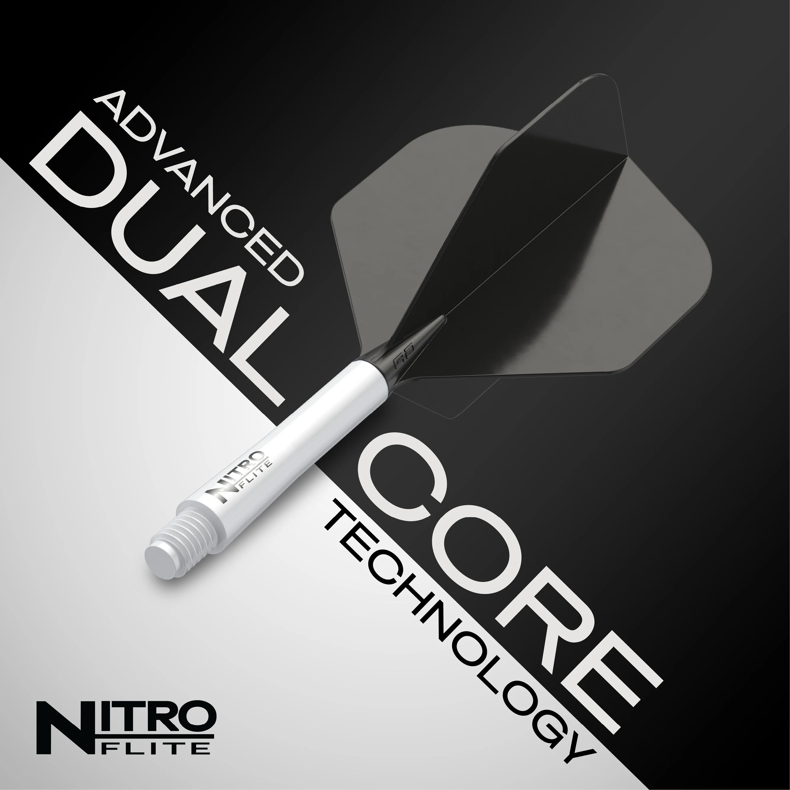 Nitro Flite - Integrated Flight and Shaft White & Black - Image 6