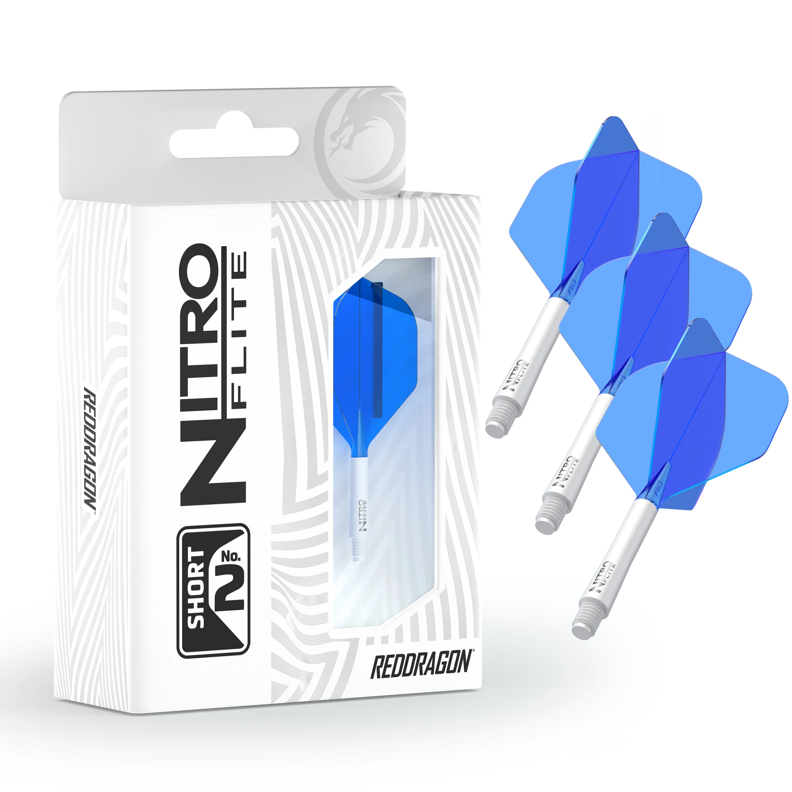 Nitro Flite - Integrated Flight and Shaft White & Blue - Image 3