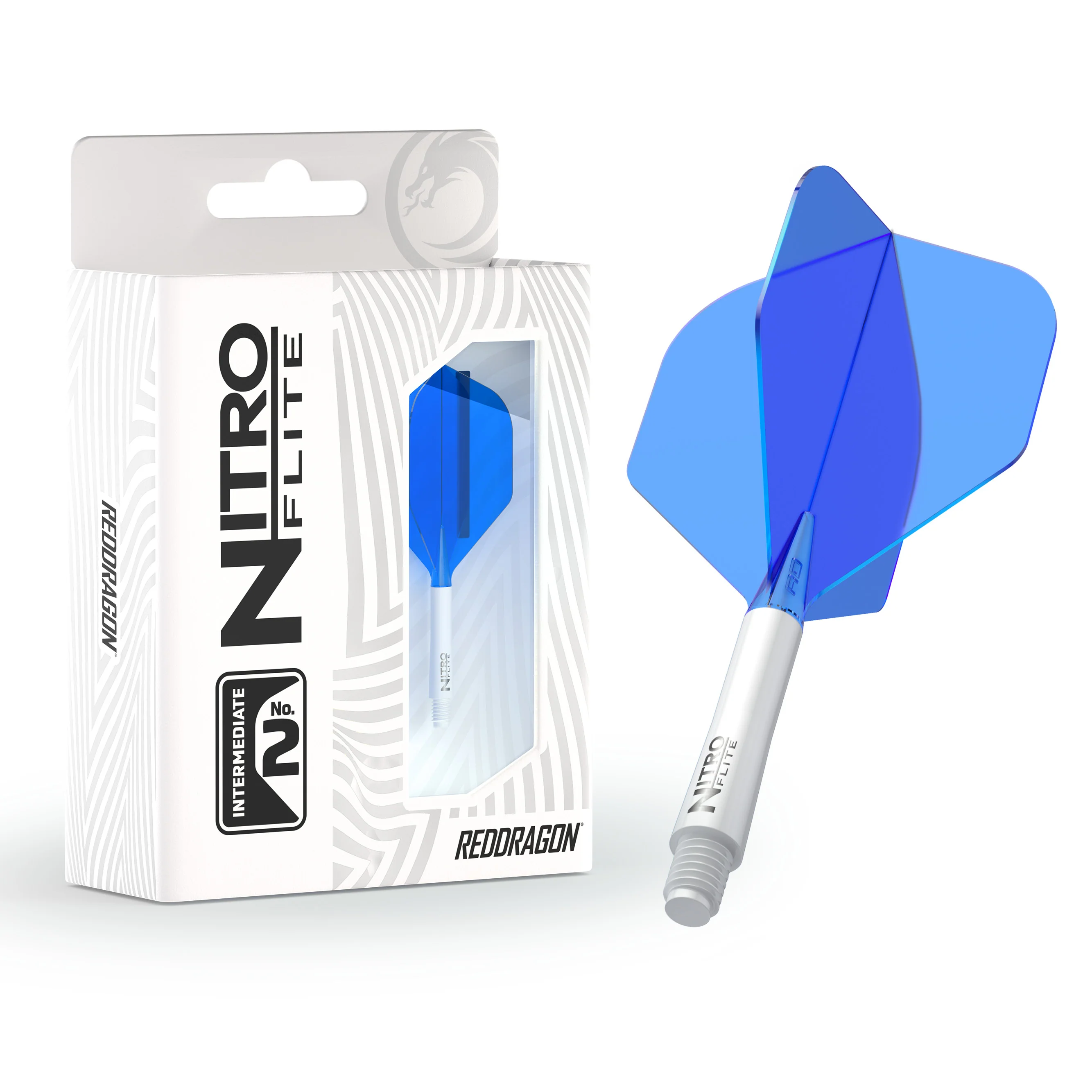 Nitro Flite - Integrated Flight and Shaft White & Blue - Image 8