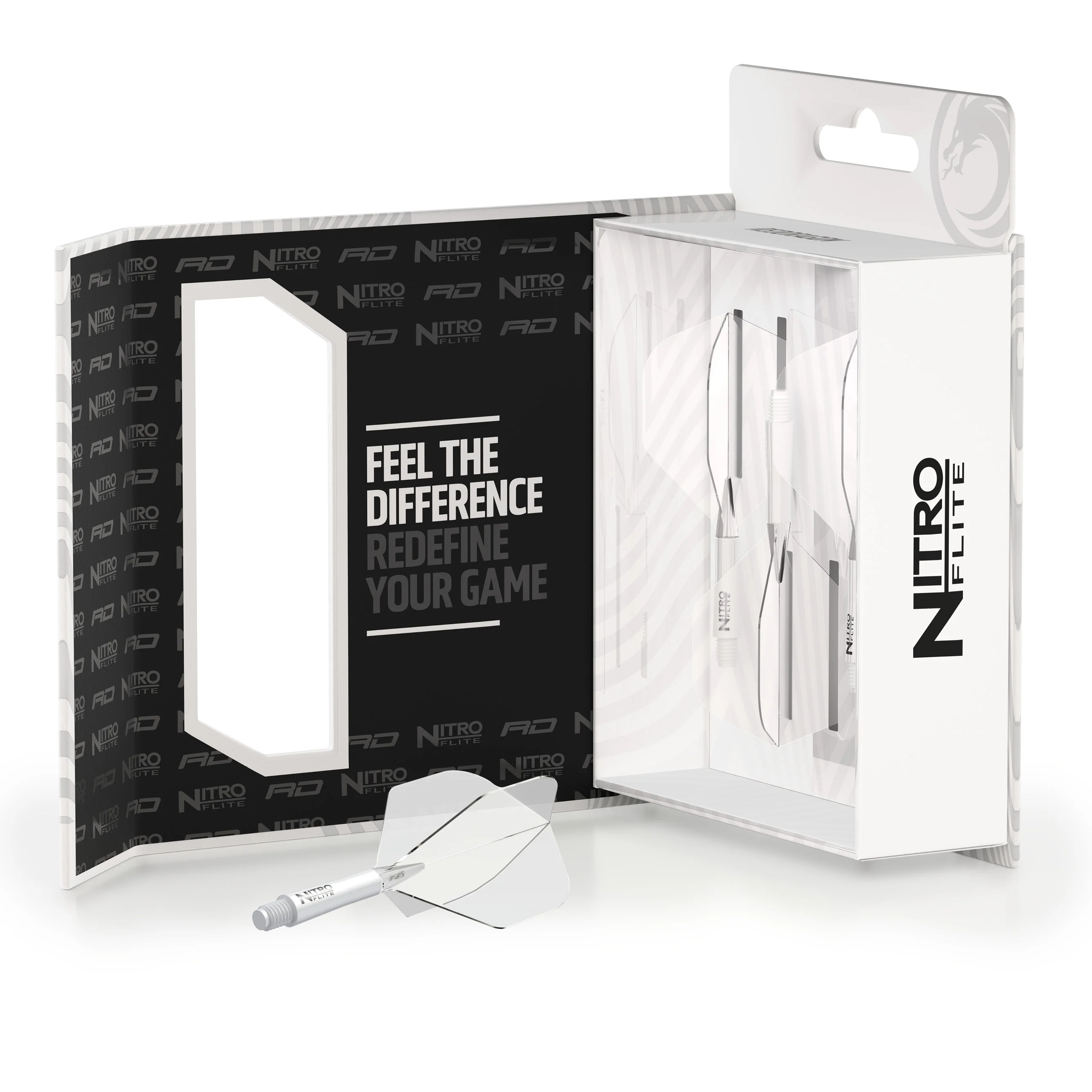 Nitro Flite - Integrated Flight and Shaft White & Clear - Image 6