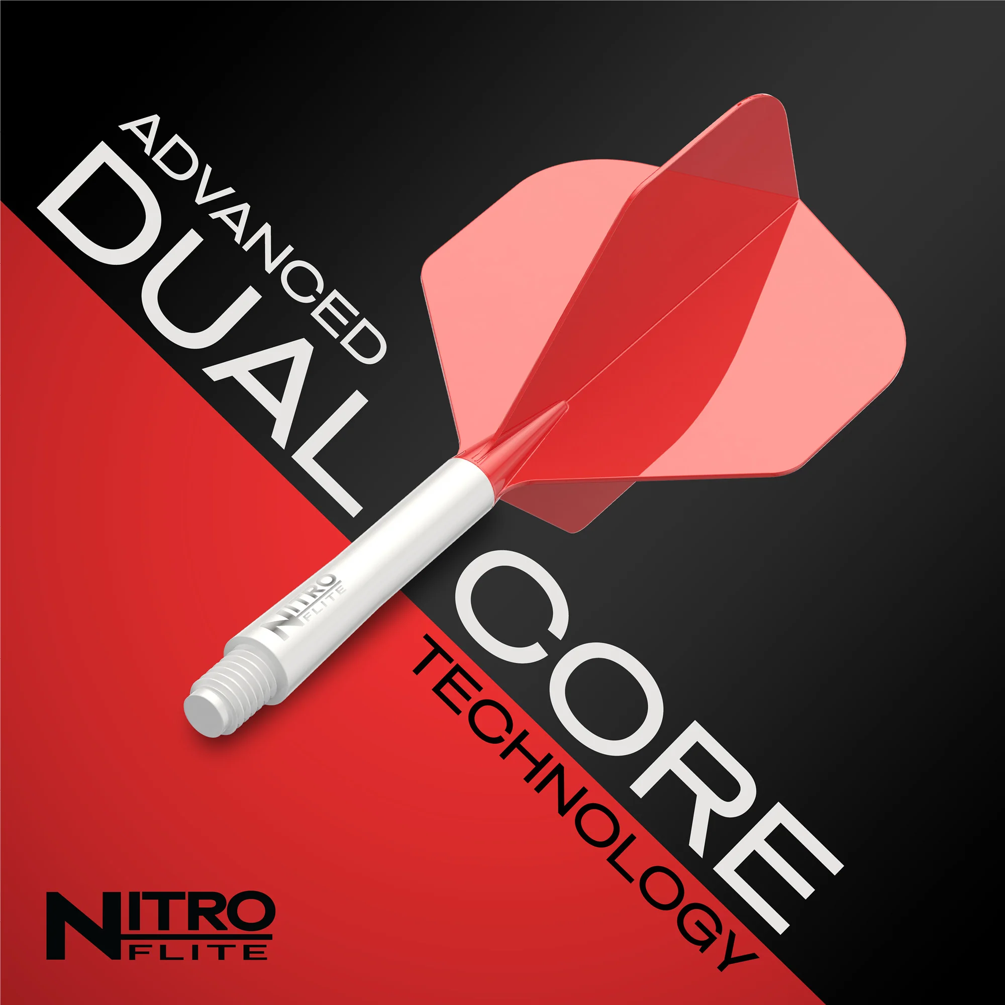 Nitro Flite - Integrated Flight and Shaft White & Red - Image 6