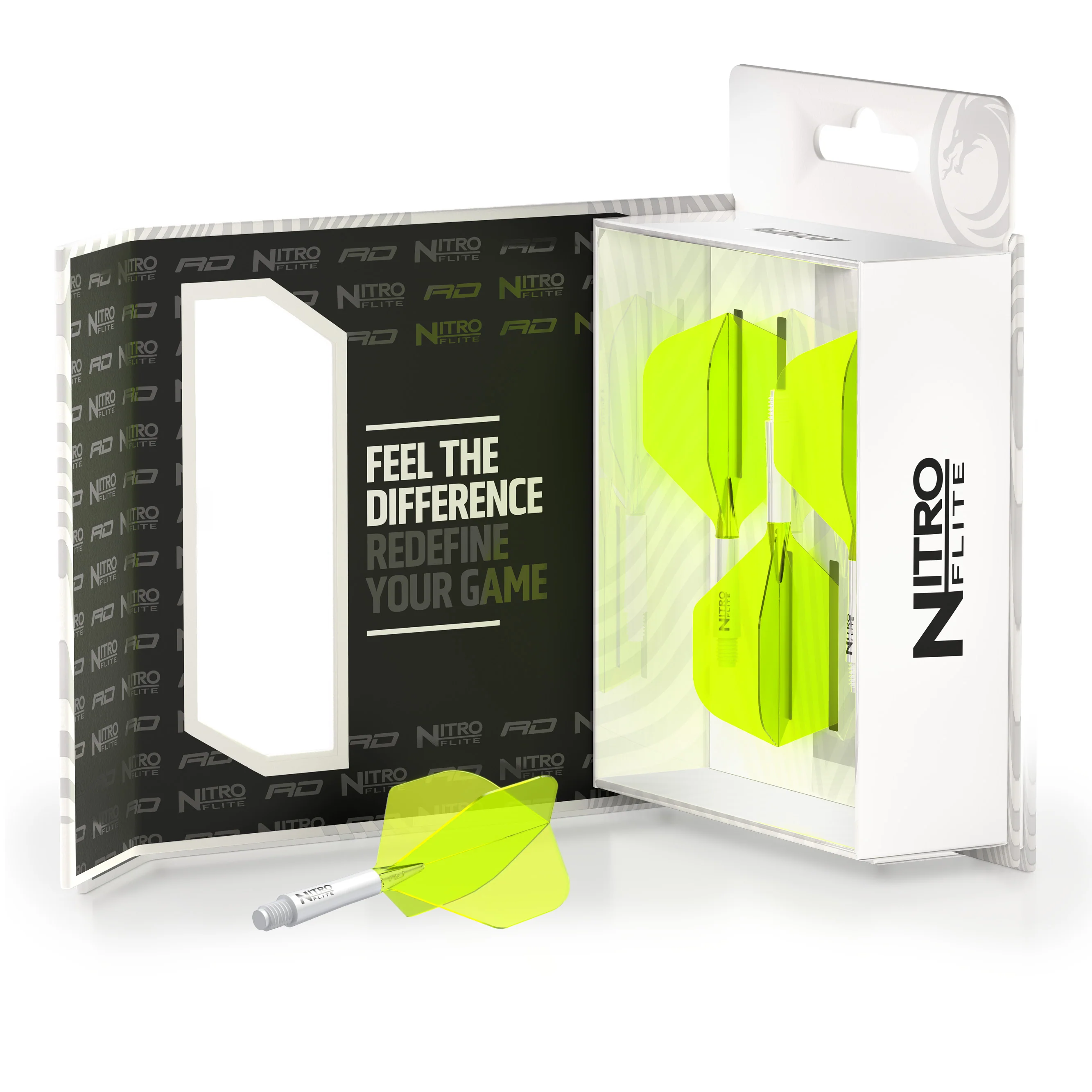 Nitro Flite - Integrated Flight and Shaft White & Yellow - Image 6