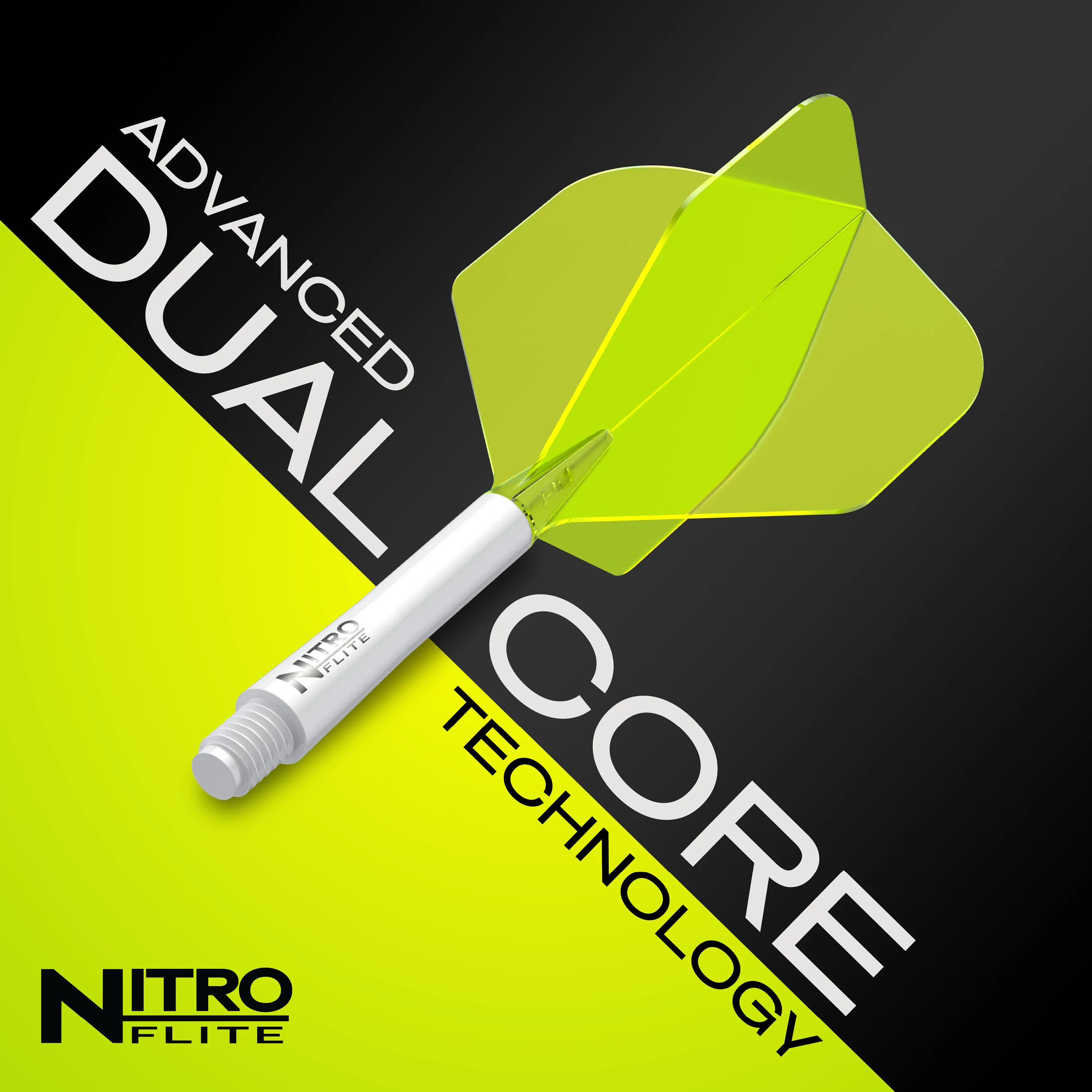 Nitro Flite - Integrated Flight and Shaft White & Yellow - Image 8