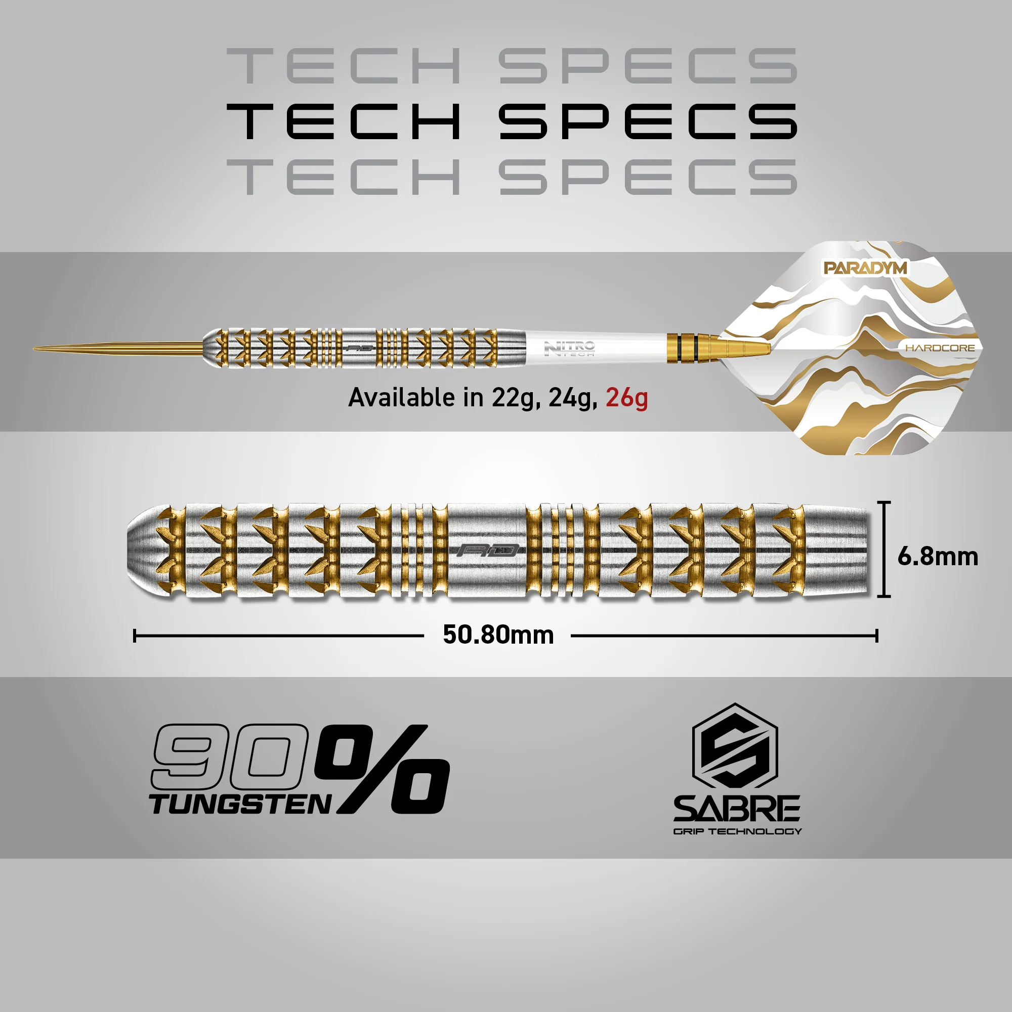 Red Dragon Paradym Darts – Gold & Silver Parallel - Image 10