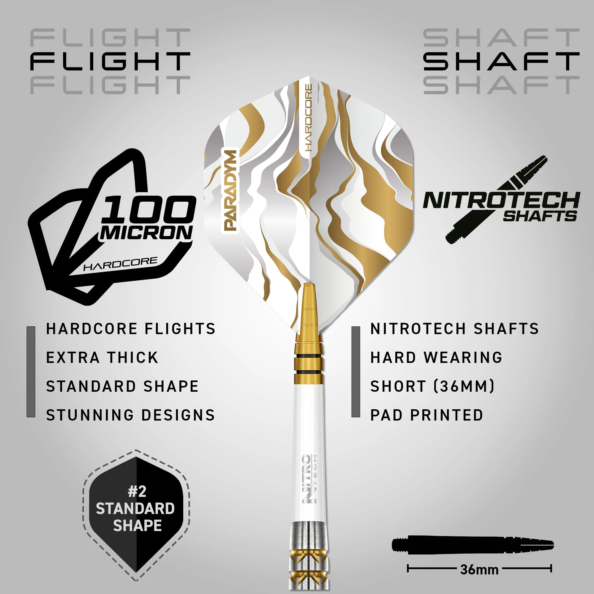 Red Dragon Paradym Darts – Gold & Silver Parallel - Image 3