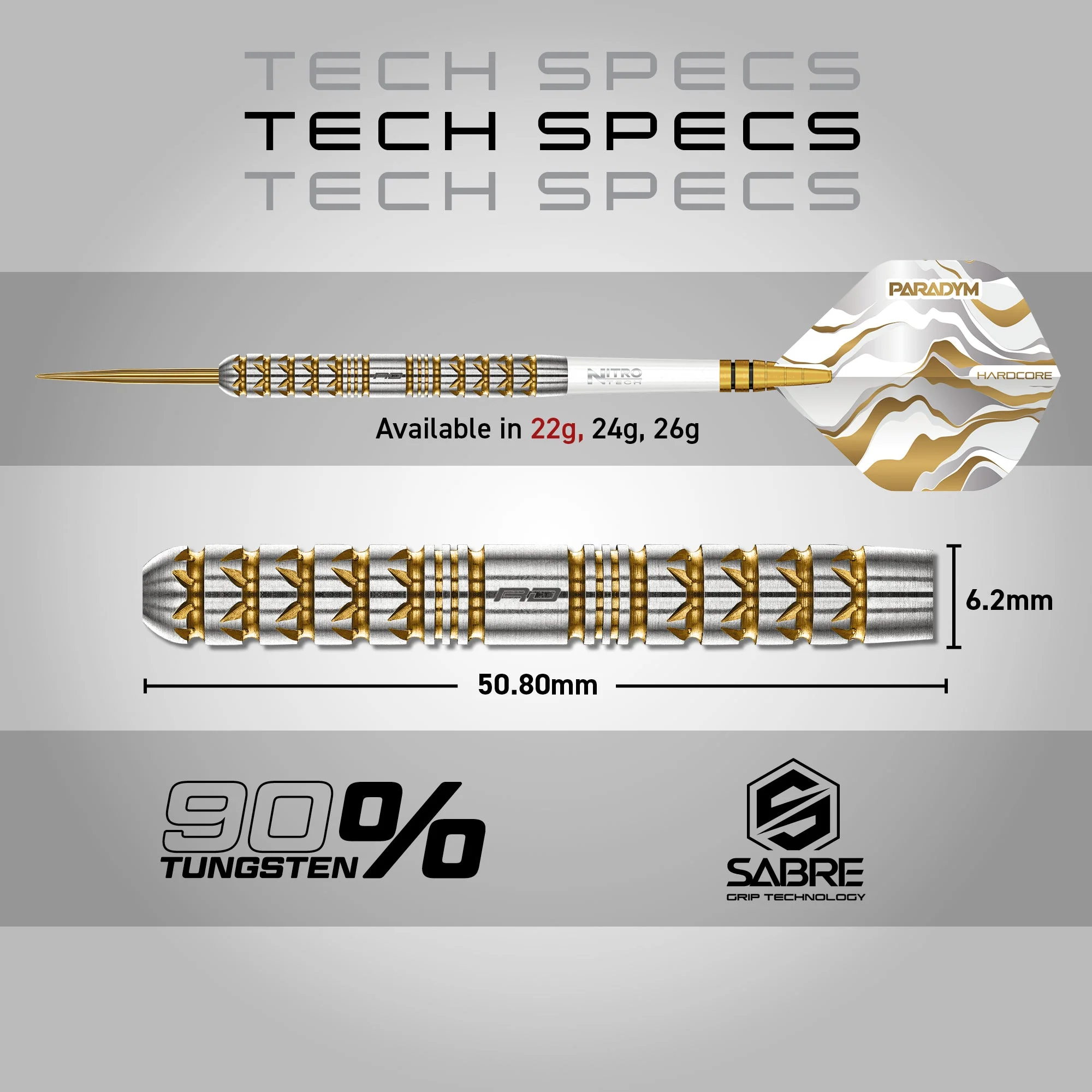 Red Dragon Paradym Darts – Gold & Silver Parallel - Image 5