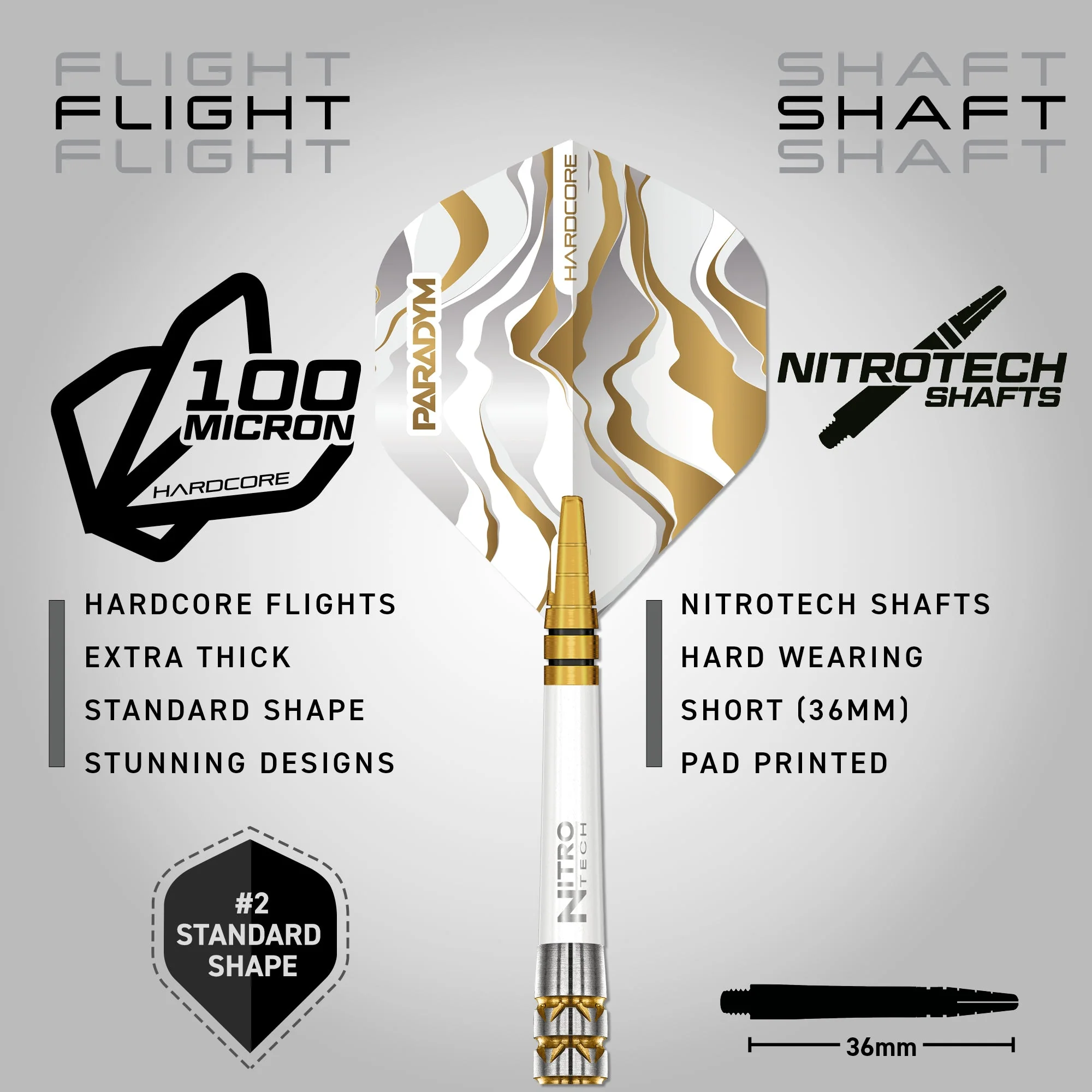 Red Dragon Paradym Soft Tip Darts – Gold & Silver Parallel - Image 3