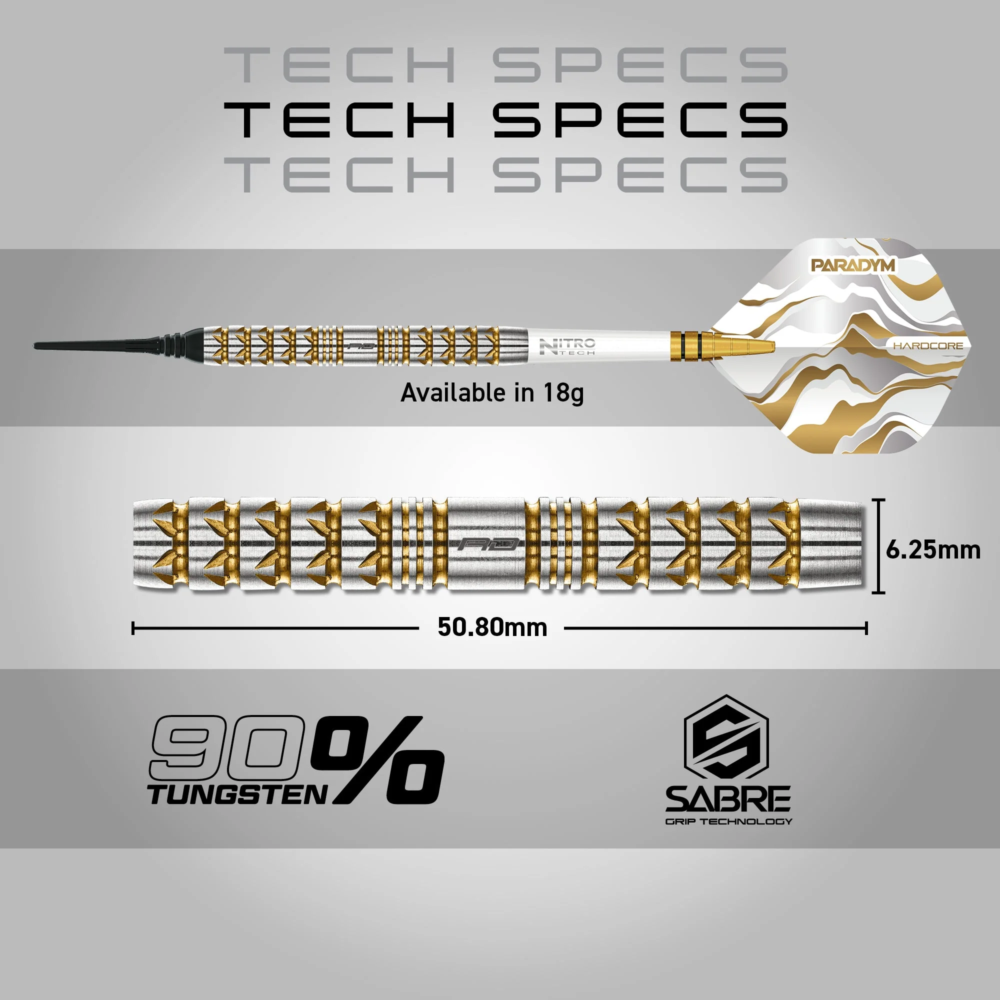 Red Dragon Paradym Soft Tip Darts – Gold & Silver Parallel - Image 5