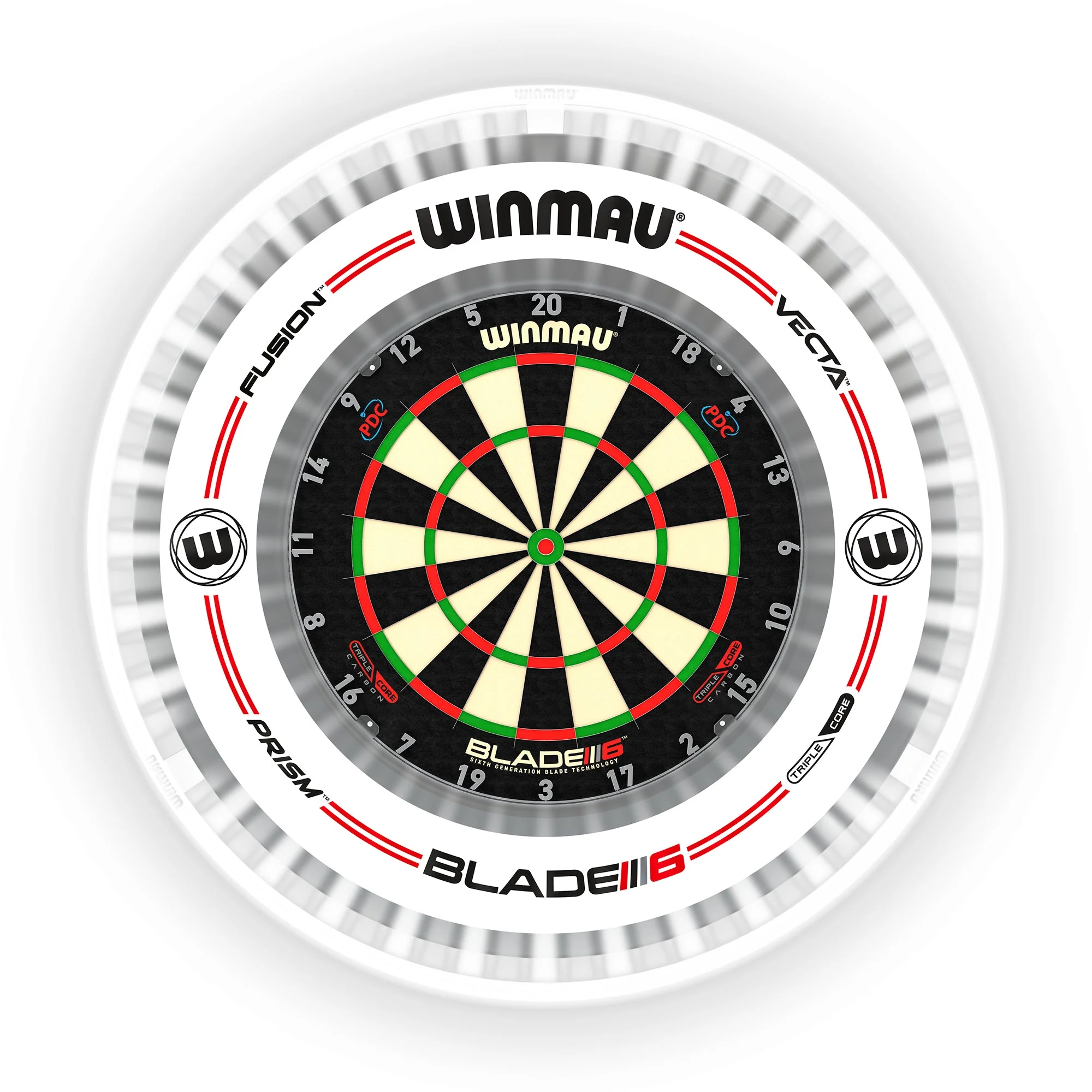 Plasma Ice Dartboard Light & Grey/White Pro-Line Surround Bundle