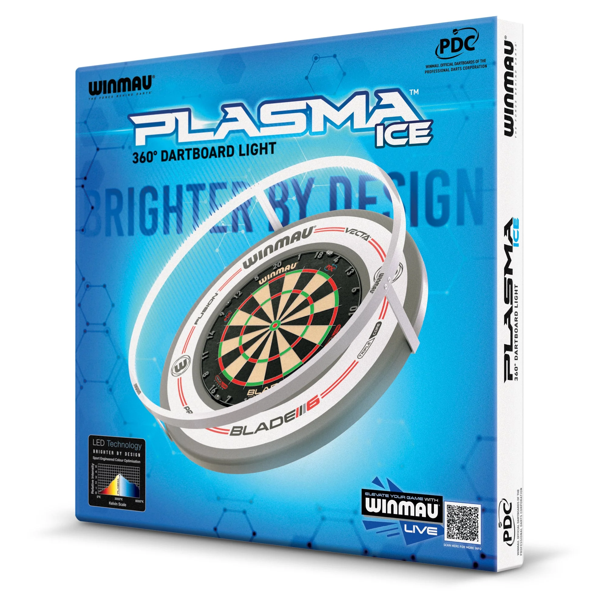 Plasma Ice Dartboard Light & Grey/White Pro-Line Surround Bundle - Image 9