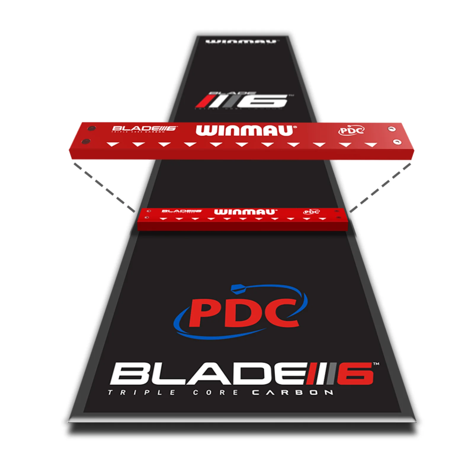 Pro Zone Precision Blade 6 Soft Feel Dart Mat & Integrated Oche - Image 2