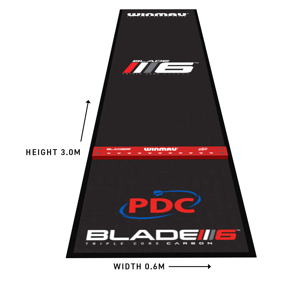 Pro Zone Precision Blade 6 Soft Feel Dart Mat & Integrated Oche - Image 4