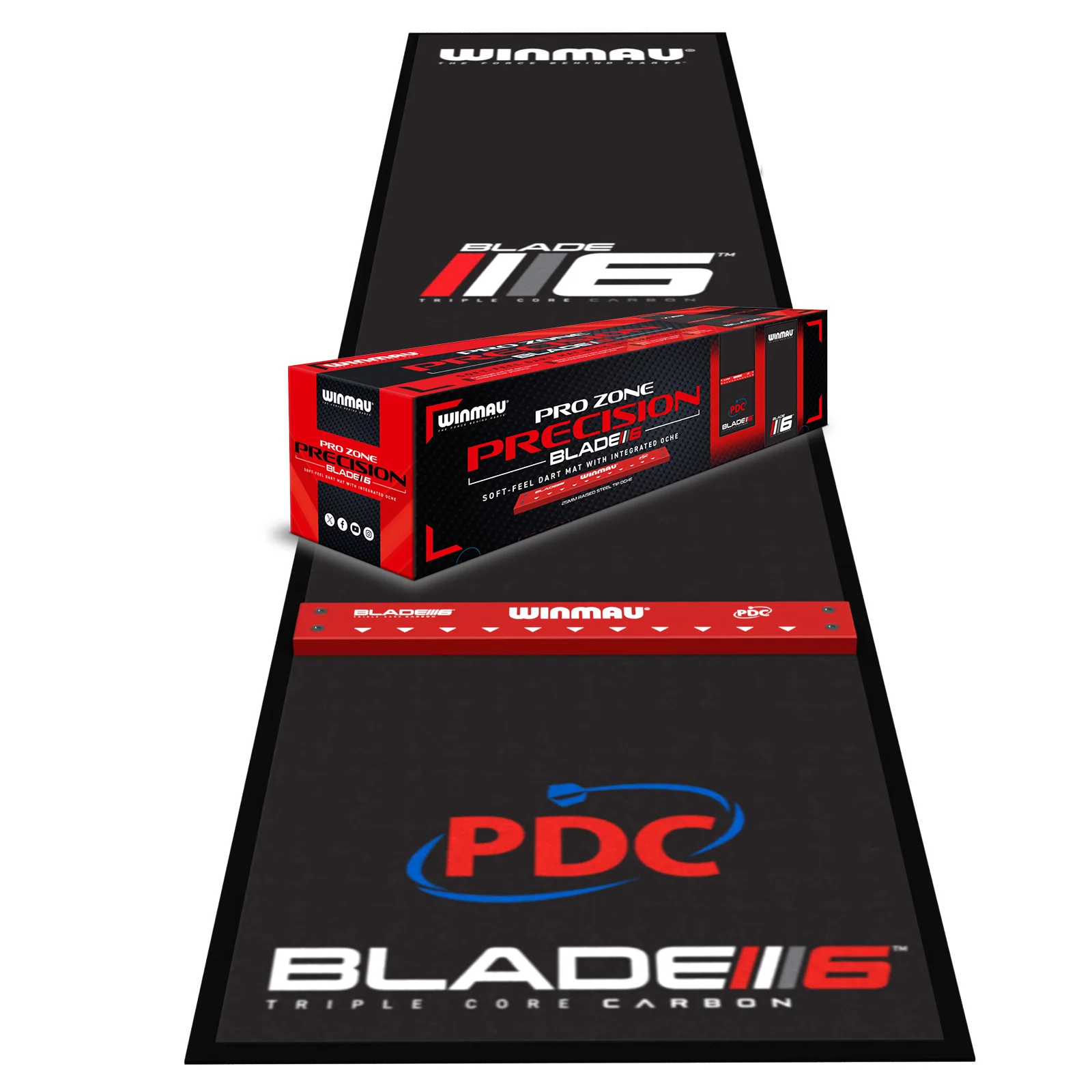 Pro Zone Precision Blade 6 Soft Feel Dart Mat & Integrated Oche - Image 5